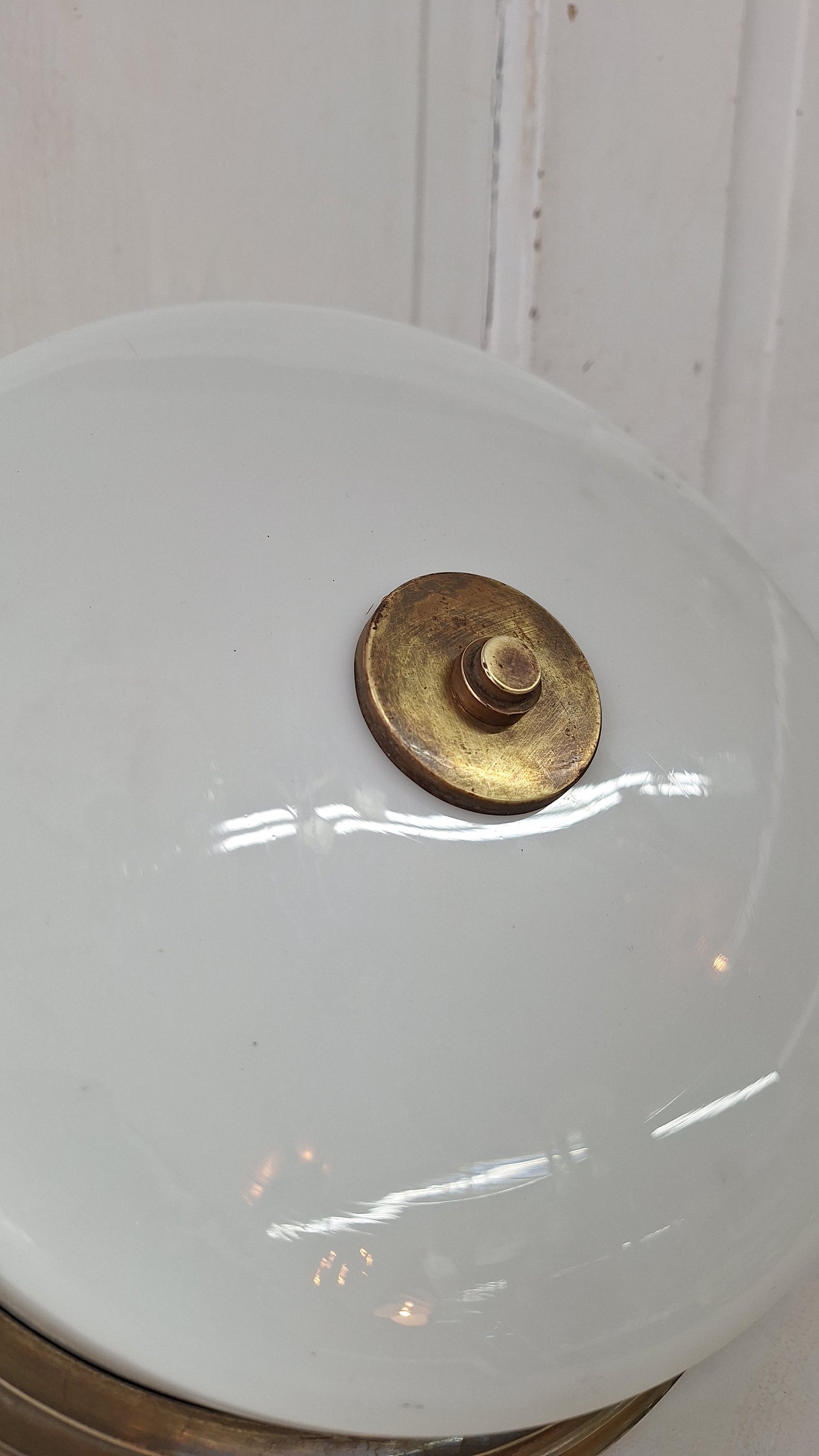Beardslee Antique Ceiling Light; Flush Mount Salvaged Church Fixture