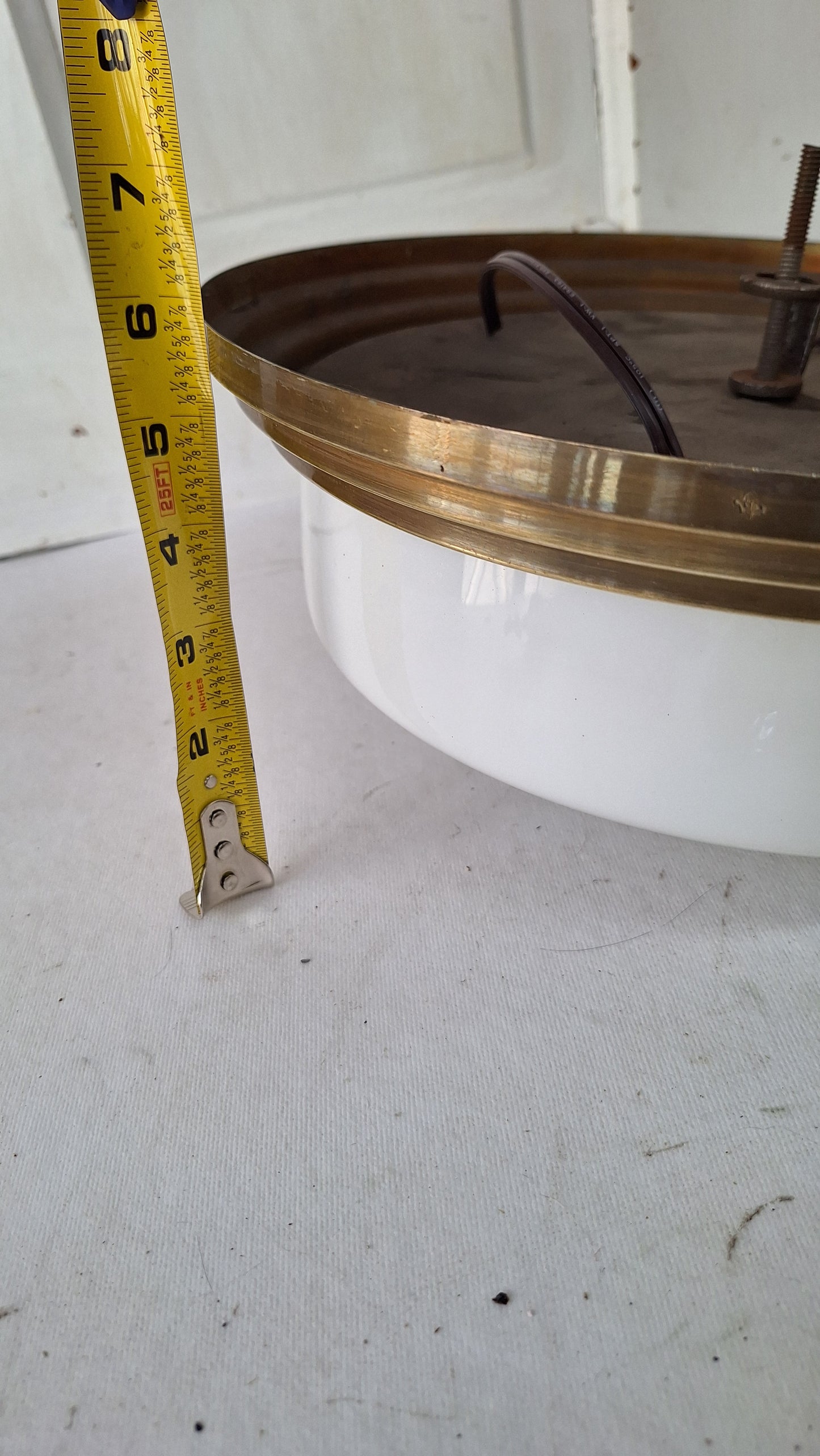 Beardslee Antique Ceiling Light; Flush Mount Salvaged Church Fixture