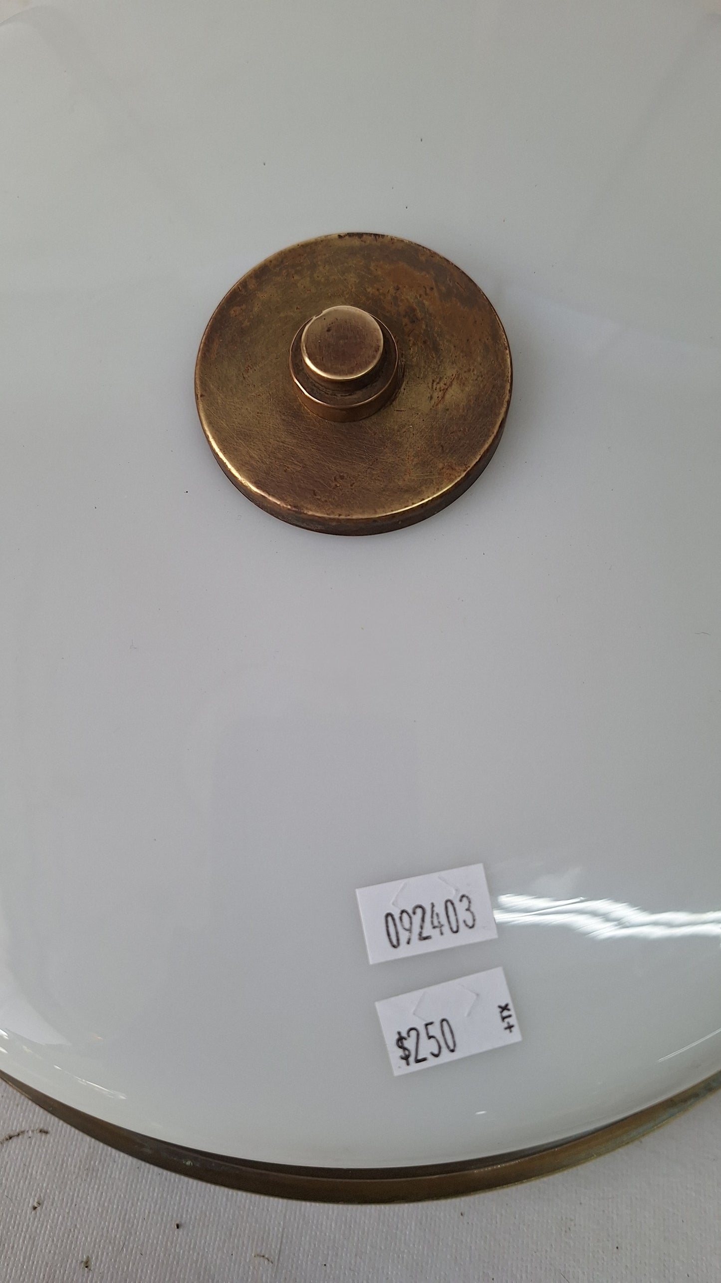 Beardslee Antique Ceiling Light; Flush Mount Salvaged Church Fixture