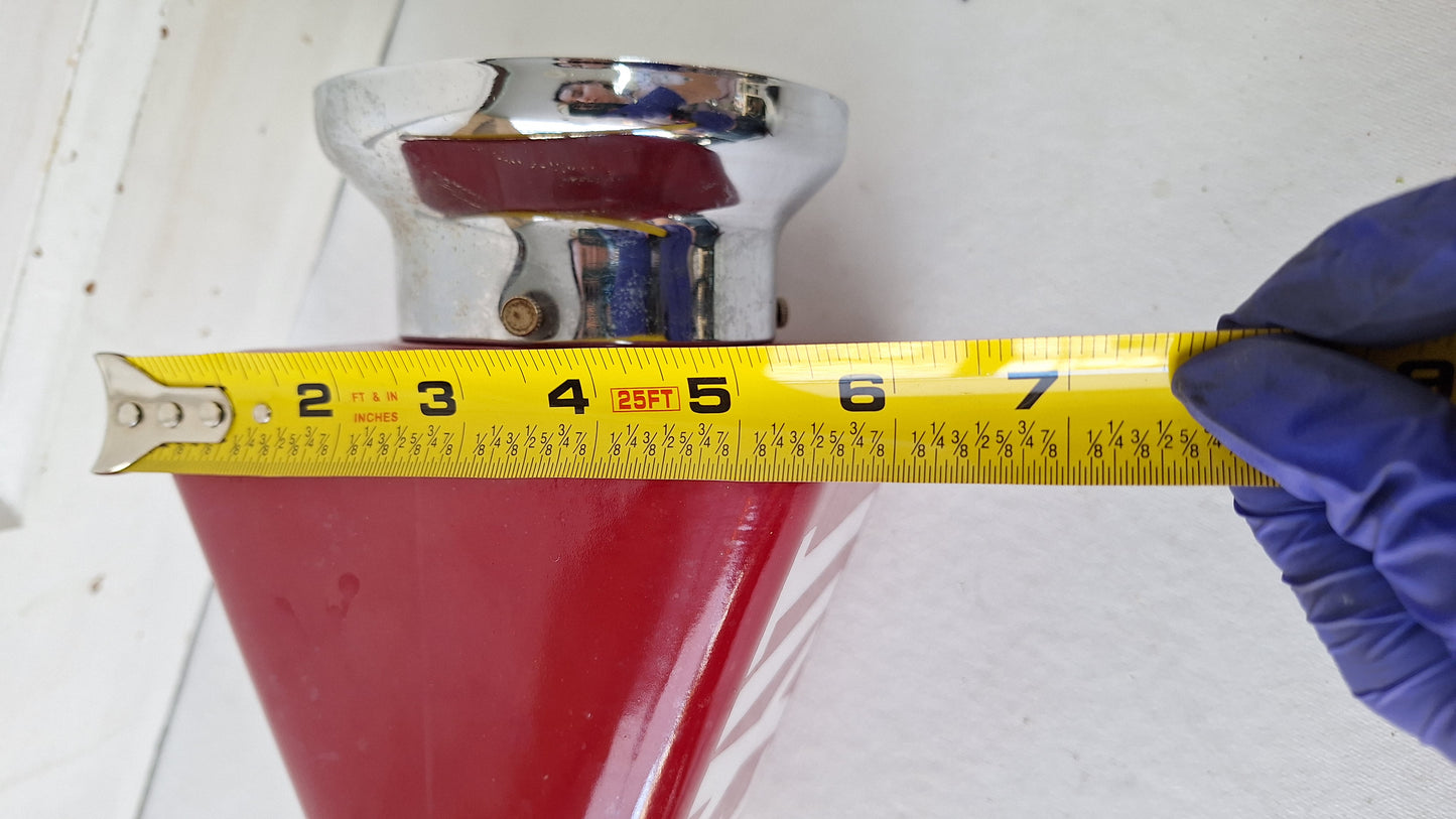 Vintage White and Red Exit Sign with Brass Base, Wall Mounted Exit Sign Light, Milk Glass Exit Light Fixture Kopp Brand 082105