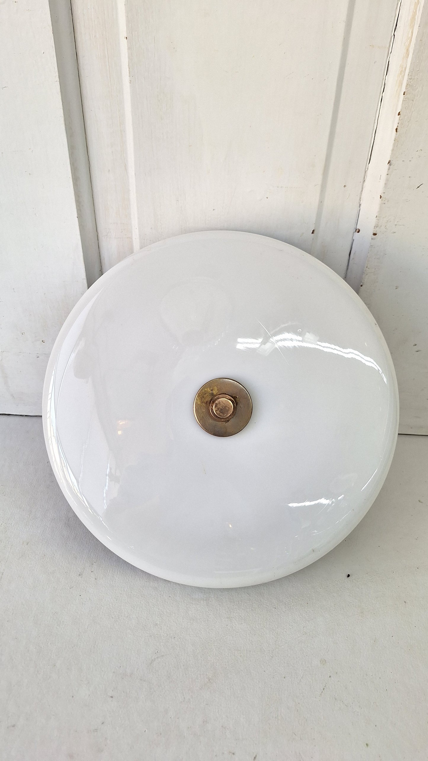 Beardslee Antique Ceiling Light; Flush Mount Salvaged Church Fixture