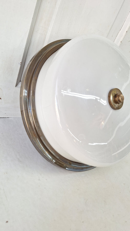 Beardslee Antique Ceiling Light; Flush Mount Salvaged Church Fixture