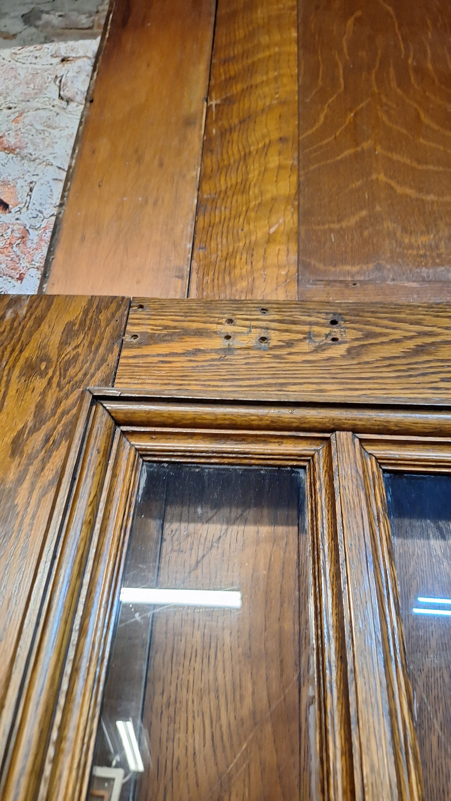 60 x 84" Antique French Door Pair, Set of French Double Glass Doors