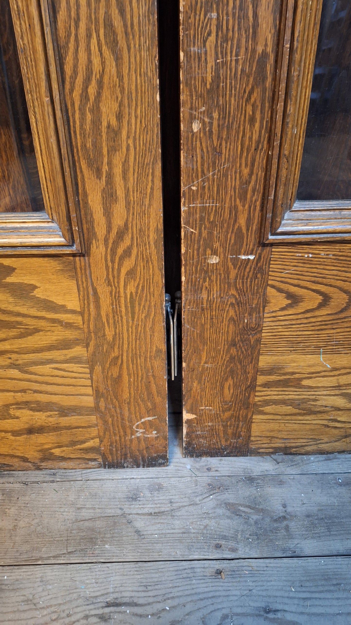 60 x 84" Antique French Door Pair, Set of French Double Glass Doors