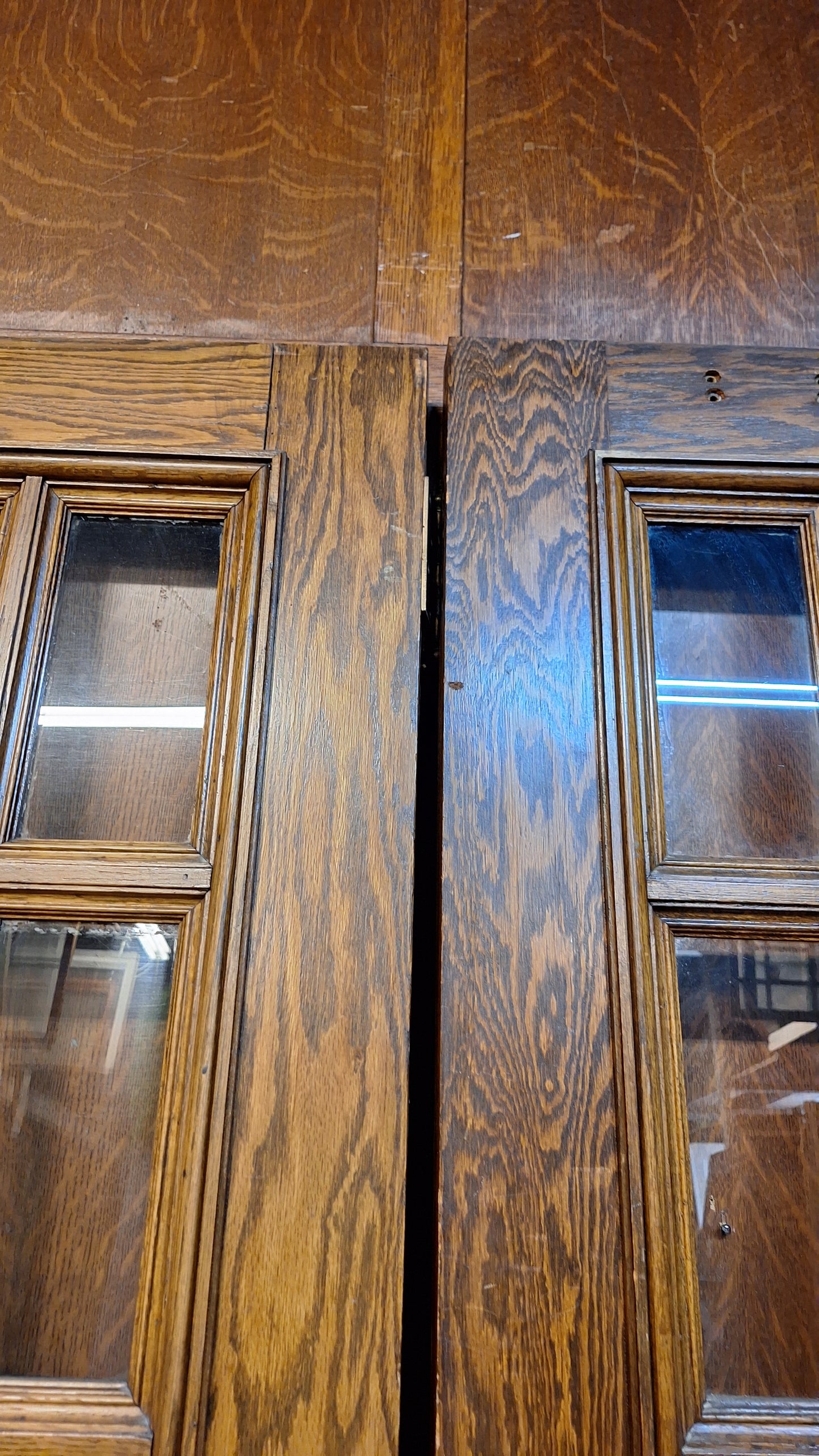 60 x 84" Antique French Door Pair, Set of French Double Glass Doors