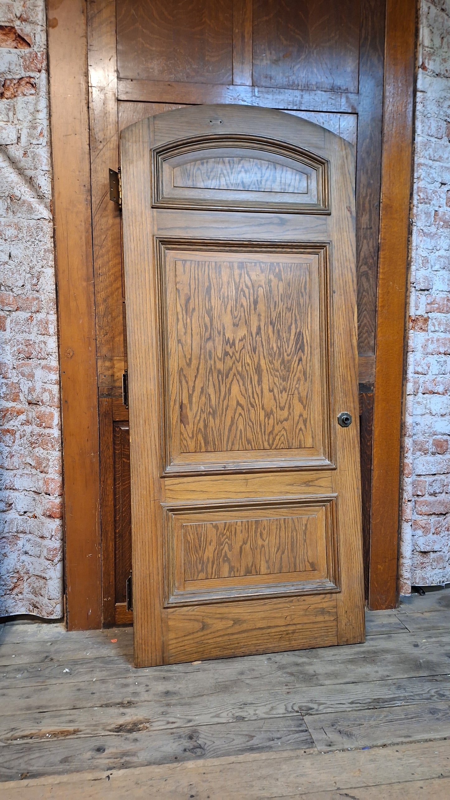 Vintage Arched Church Door, Gothic Style Wooden Rounded Church Door