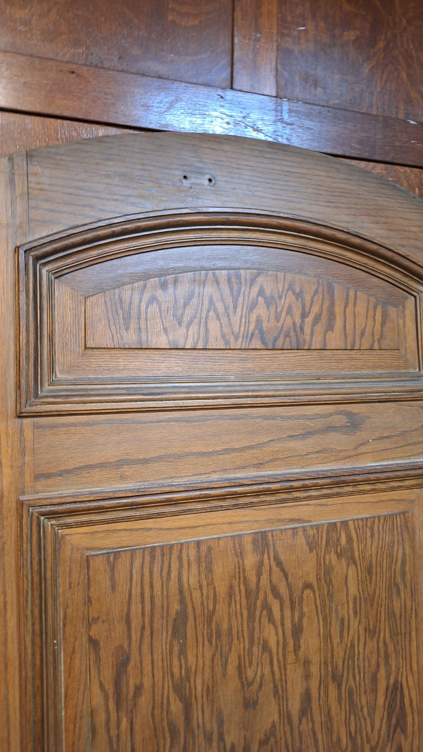 Vintage Arched Church Door, Gothic Style Wooden Rounded Church Door