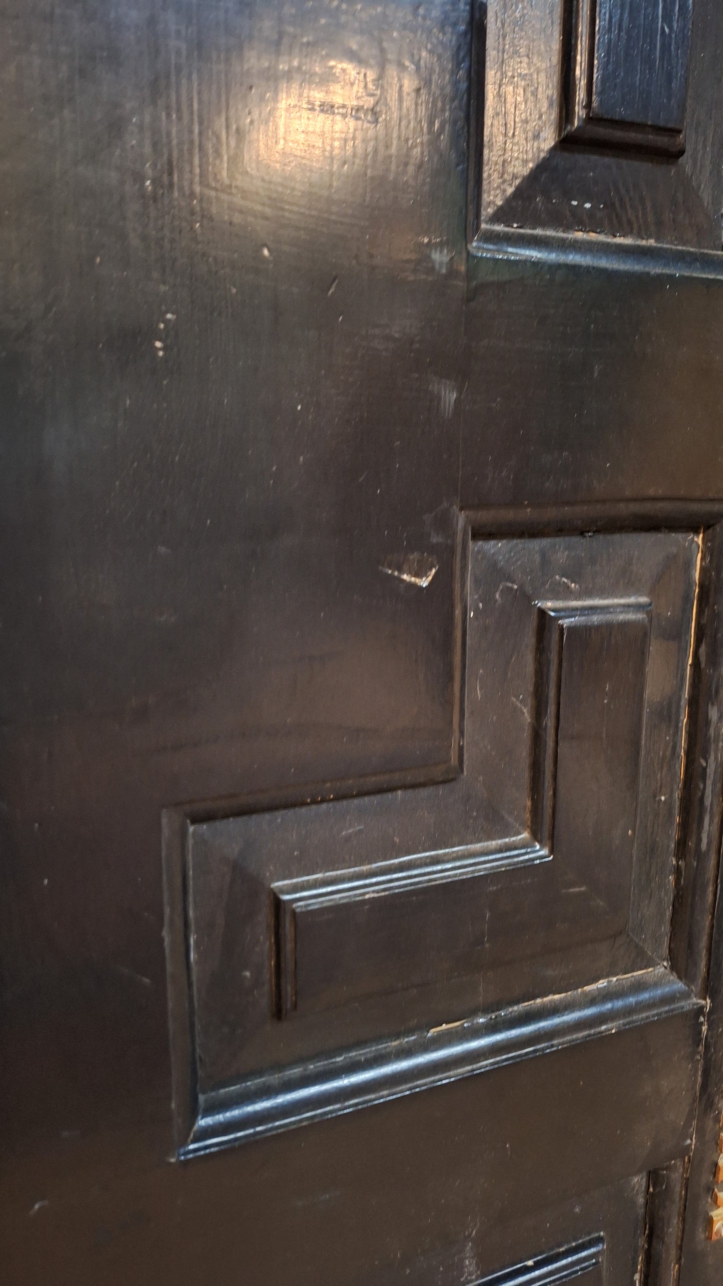 60" Pair of Mid Century Doors: Vintage MCM Paneled Double Entry Doors