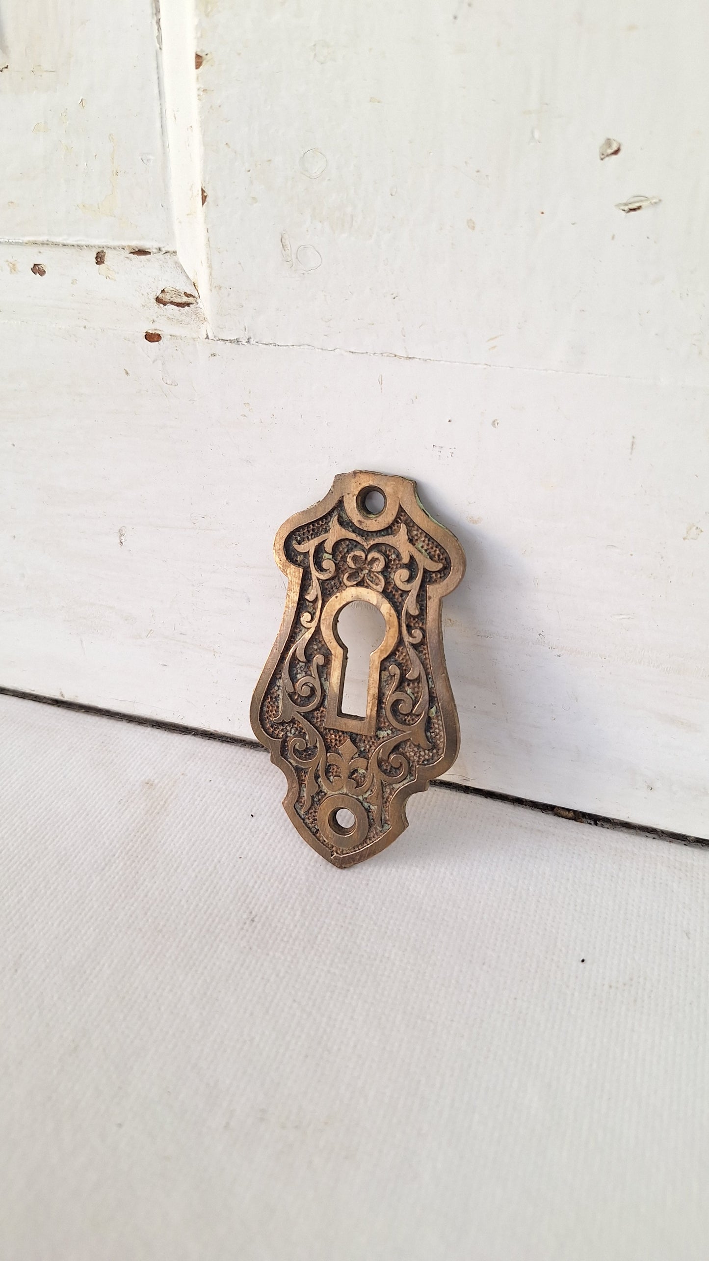 Fancy Design Large Antique Key Hole, Brass Key Hole Cover, Fancy Key Hole Escutcheon Keyhole
