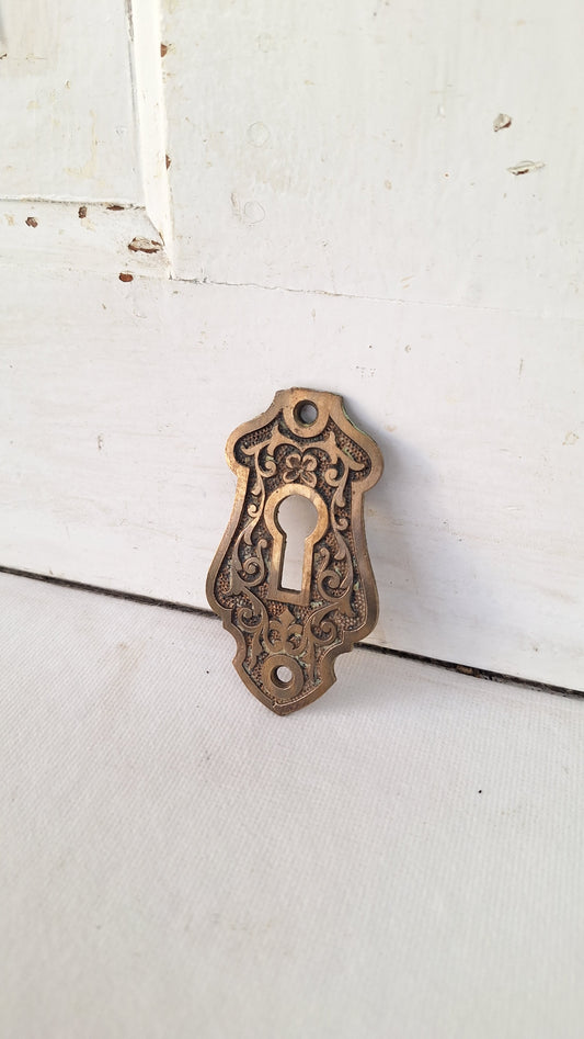 Fancy Design Large Antique Key Hole, Brass Key Hole Cover, Fancy Key Hole Escutcheon Keyhole