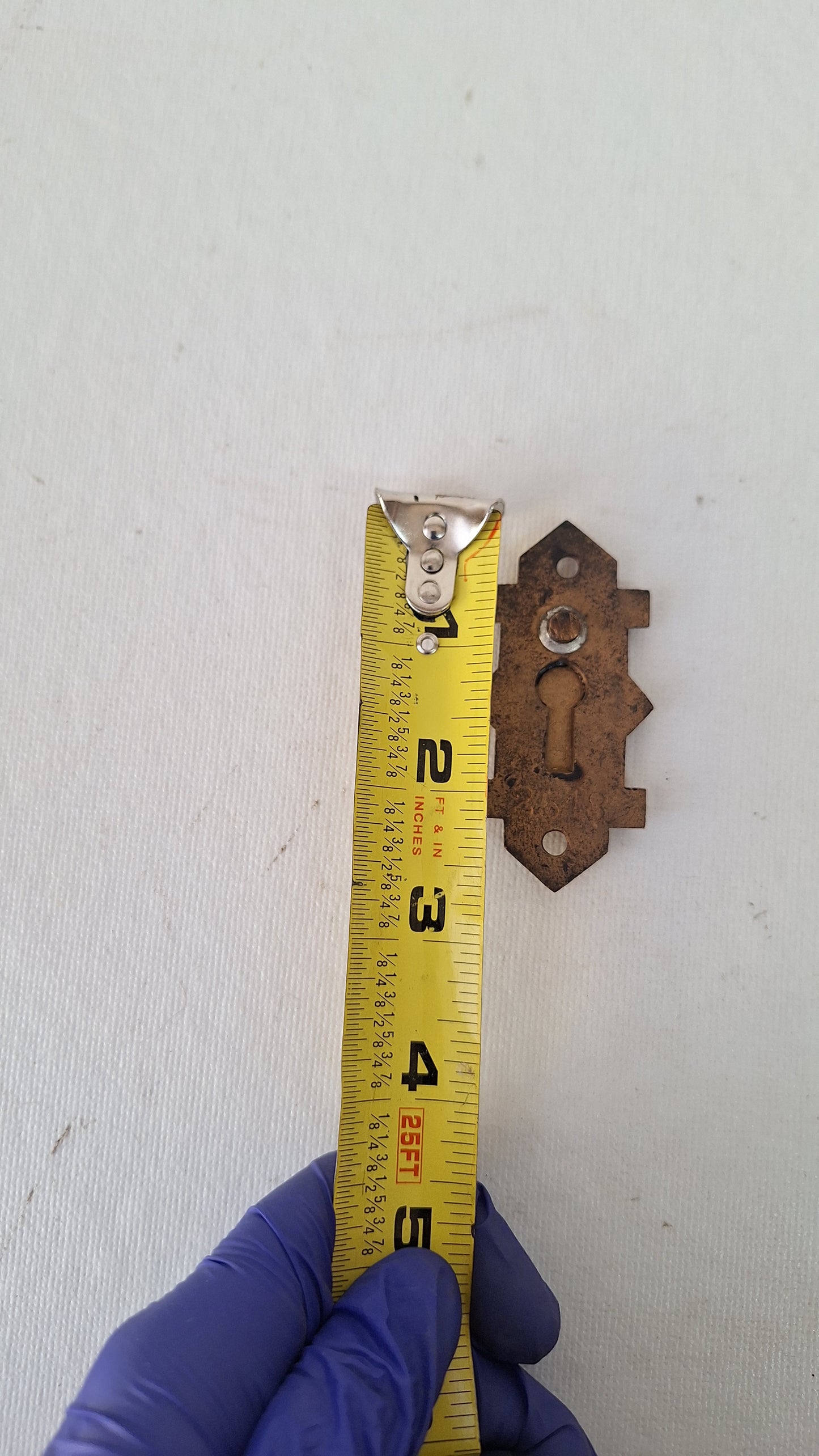 Swinging Cover Antique Key Hole Escutcheon, Antique Cast Bronze Keyhole