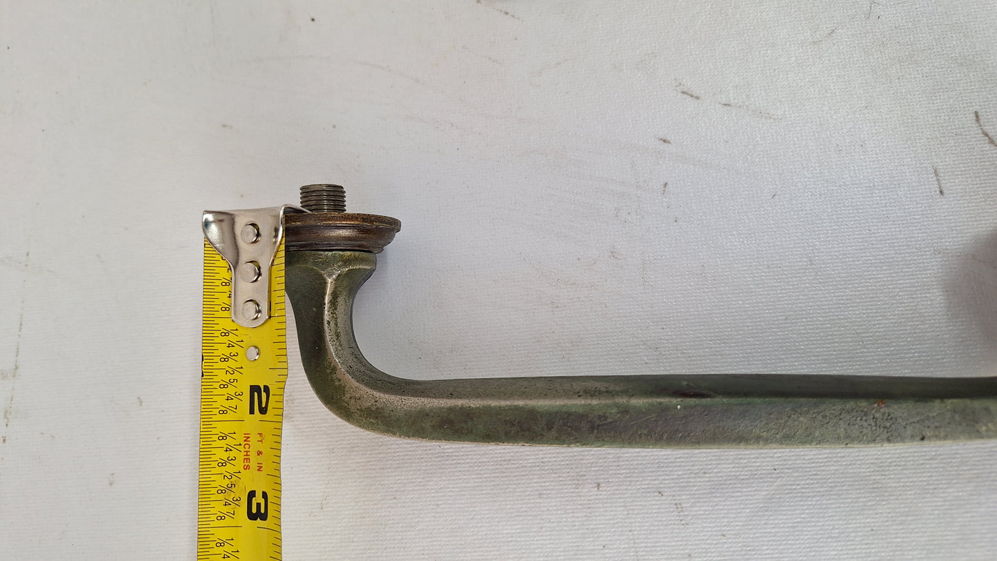 Vintage Church Door Pull Handle, Silver and Green Vintage Door Hardware
