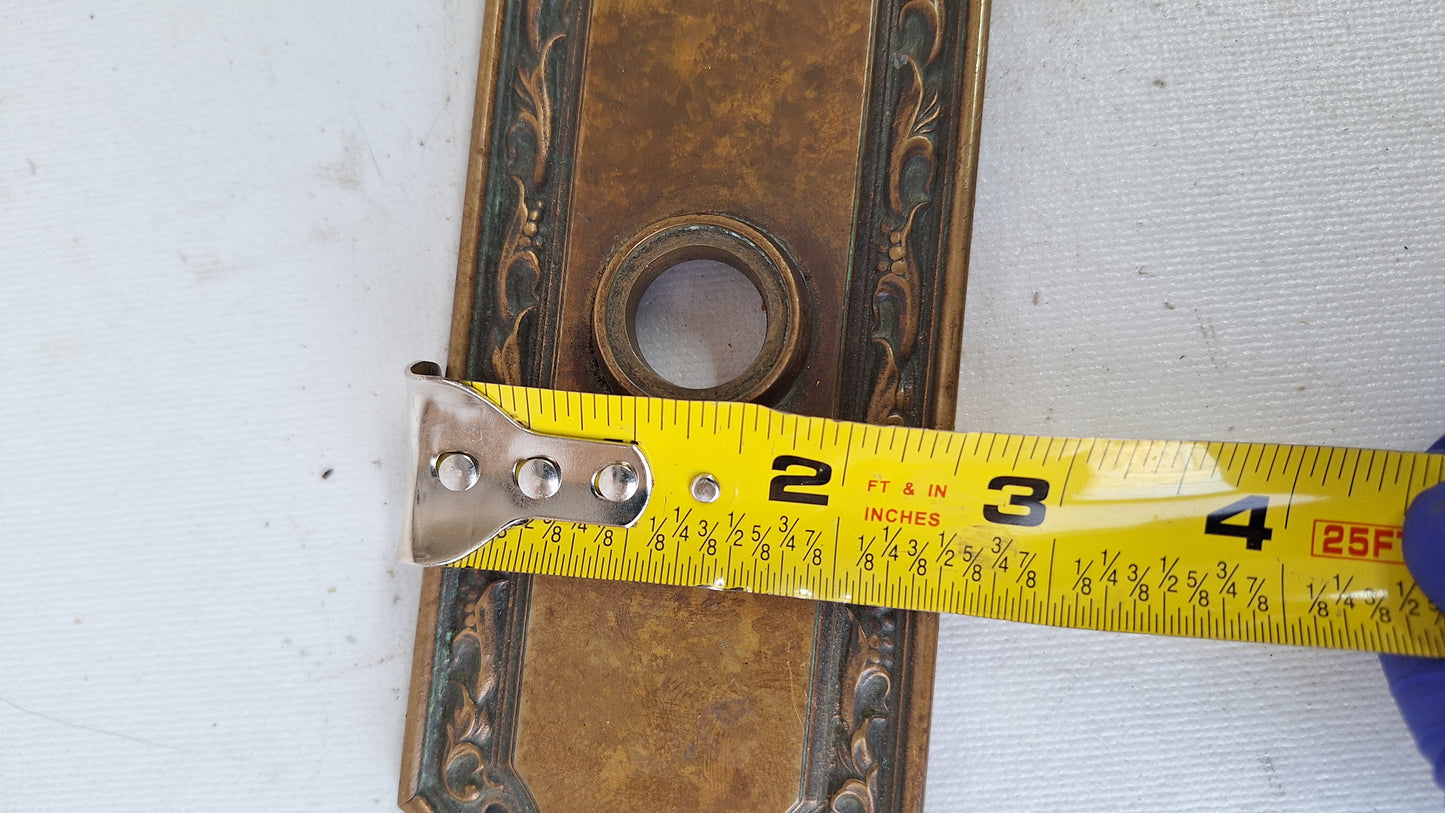 Fancy Bronze Cylinder Lock Plate, Lock Escutcheon Entry Door Plate