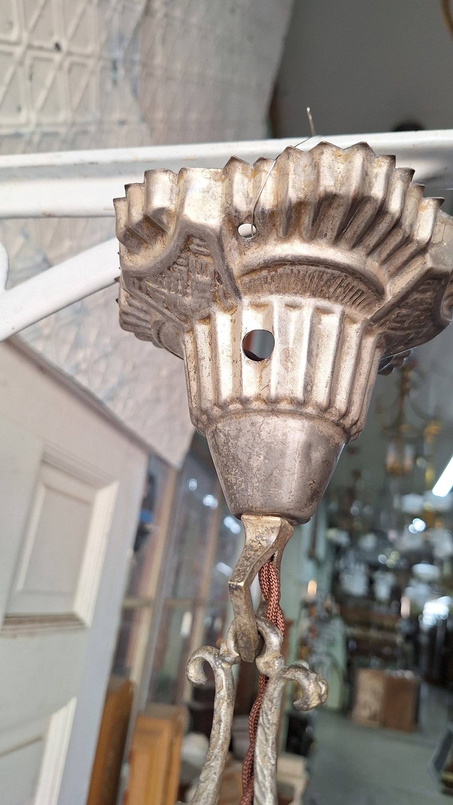 Blown Opal Glass Shade Pendant Light, Antique Swirled Glass Globe Pendant Fixture