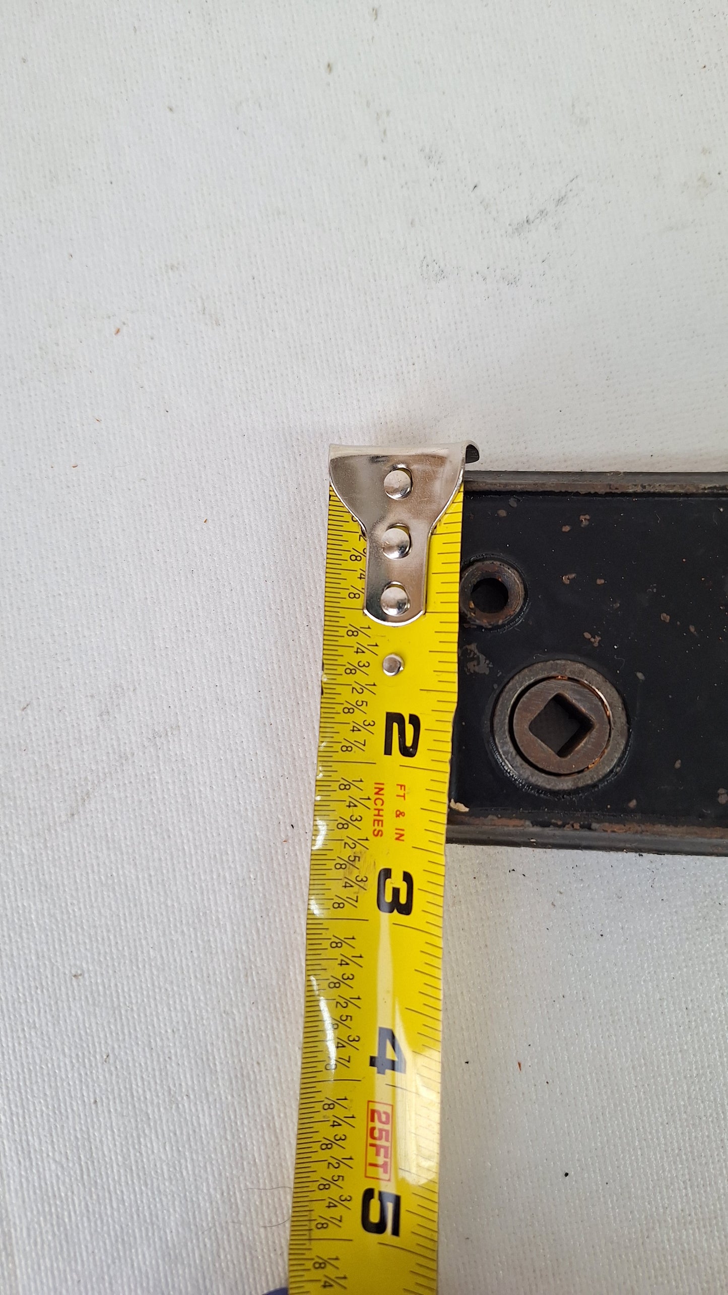 Antique Door Rim Lock and Keeper, Cast Iron Surface Mount Lock with Privacy Latch