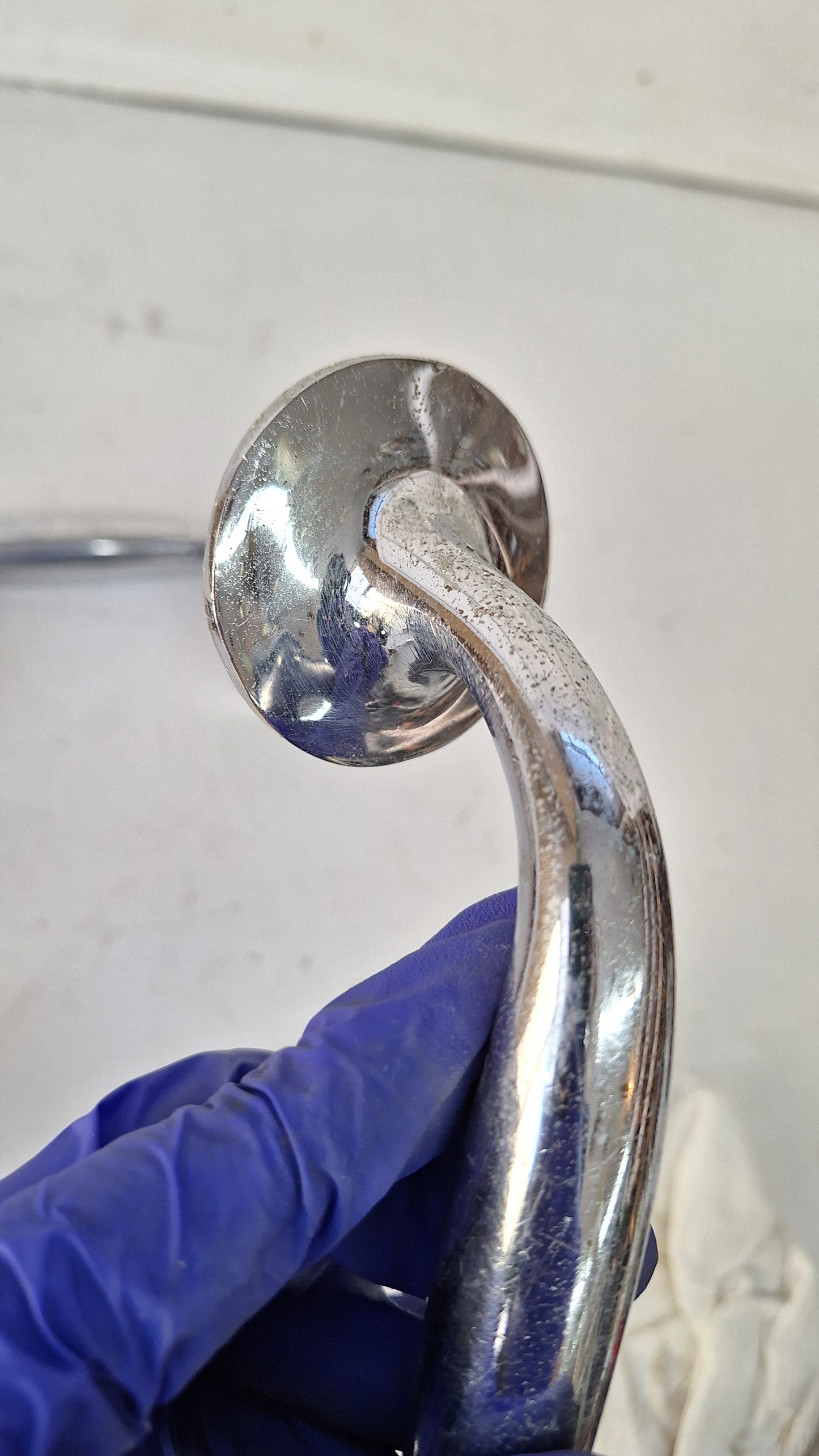 Vintage Chrome Door Pull Handle, Silver Vintage Door Hardware