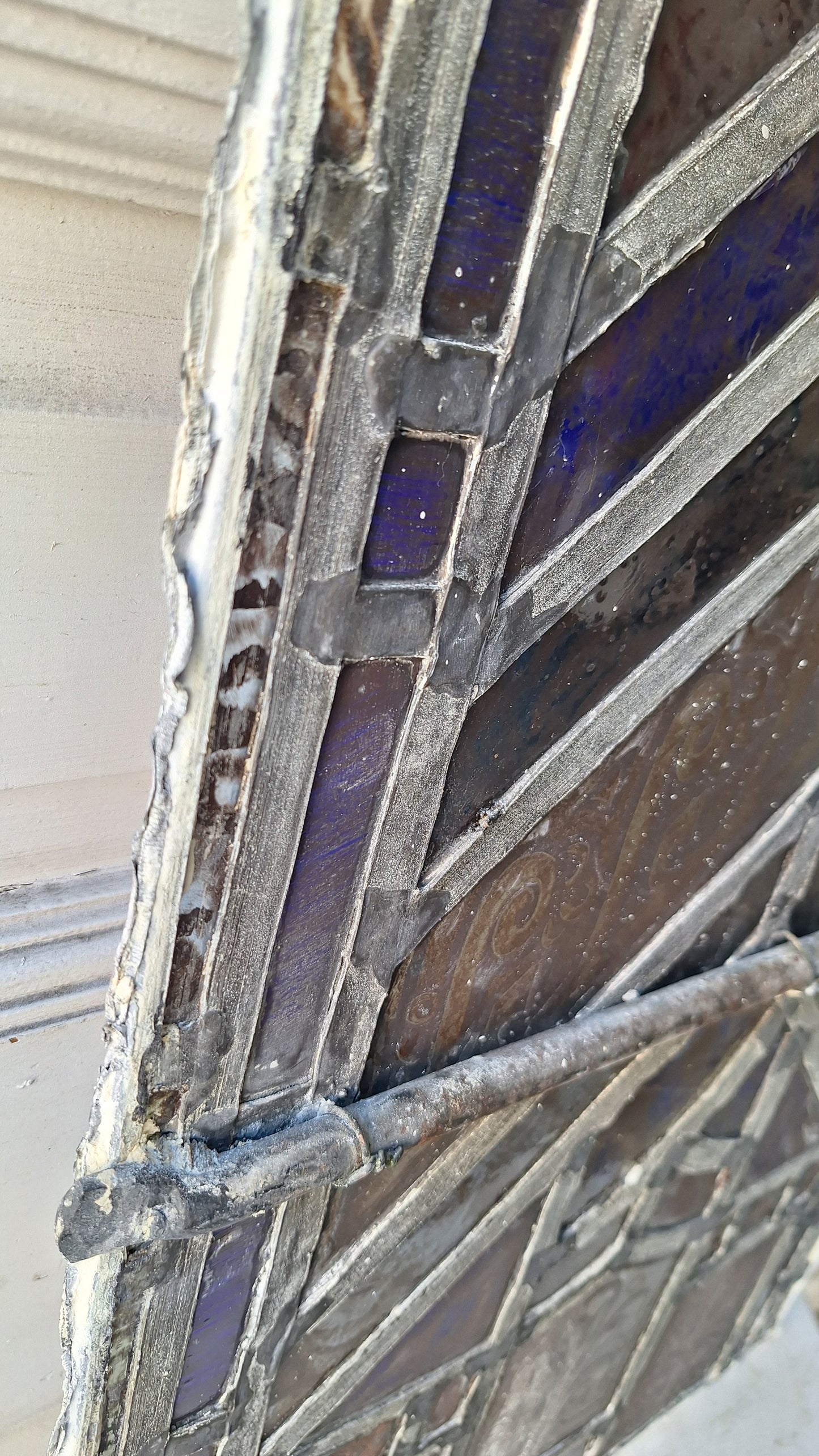 Tudor or Gothic Style Antique Stained Glass, Vintage Church Windows