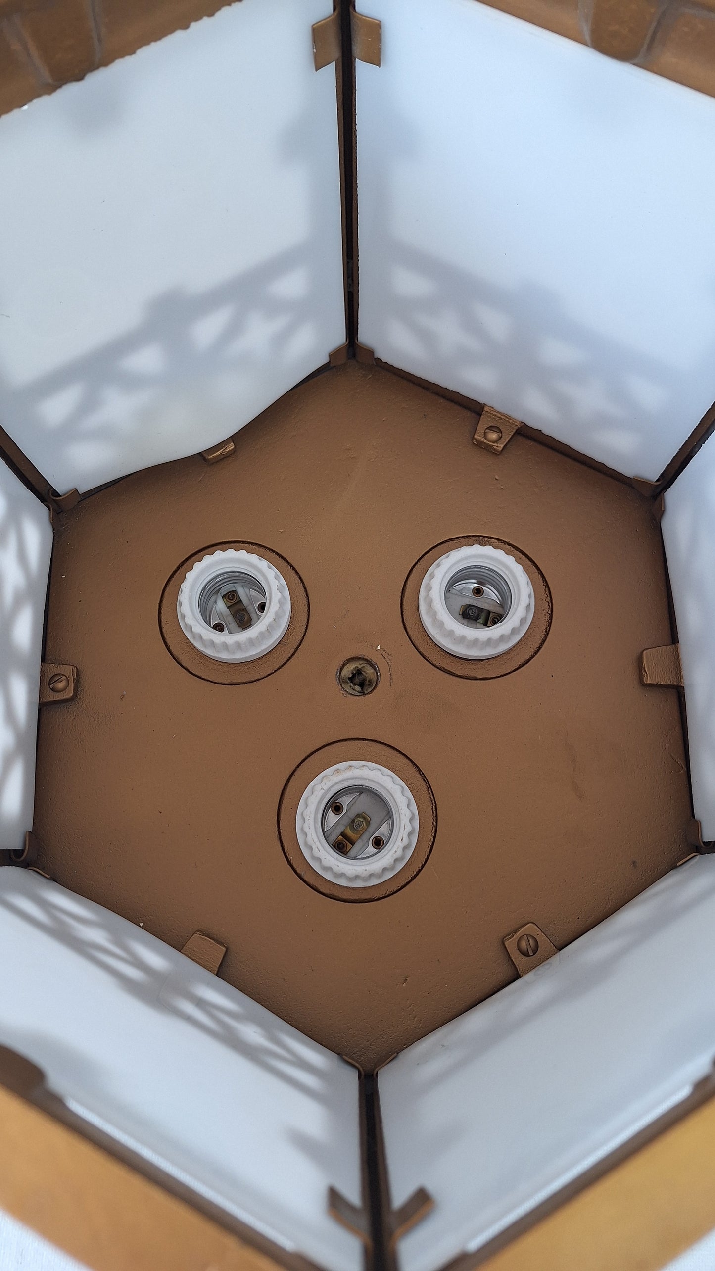 Gold Gothic Style Church Light, Flush Mount Vintage Ceiling Fixture