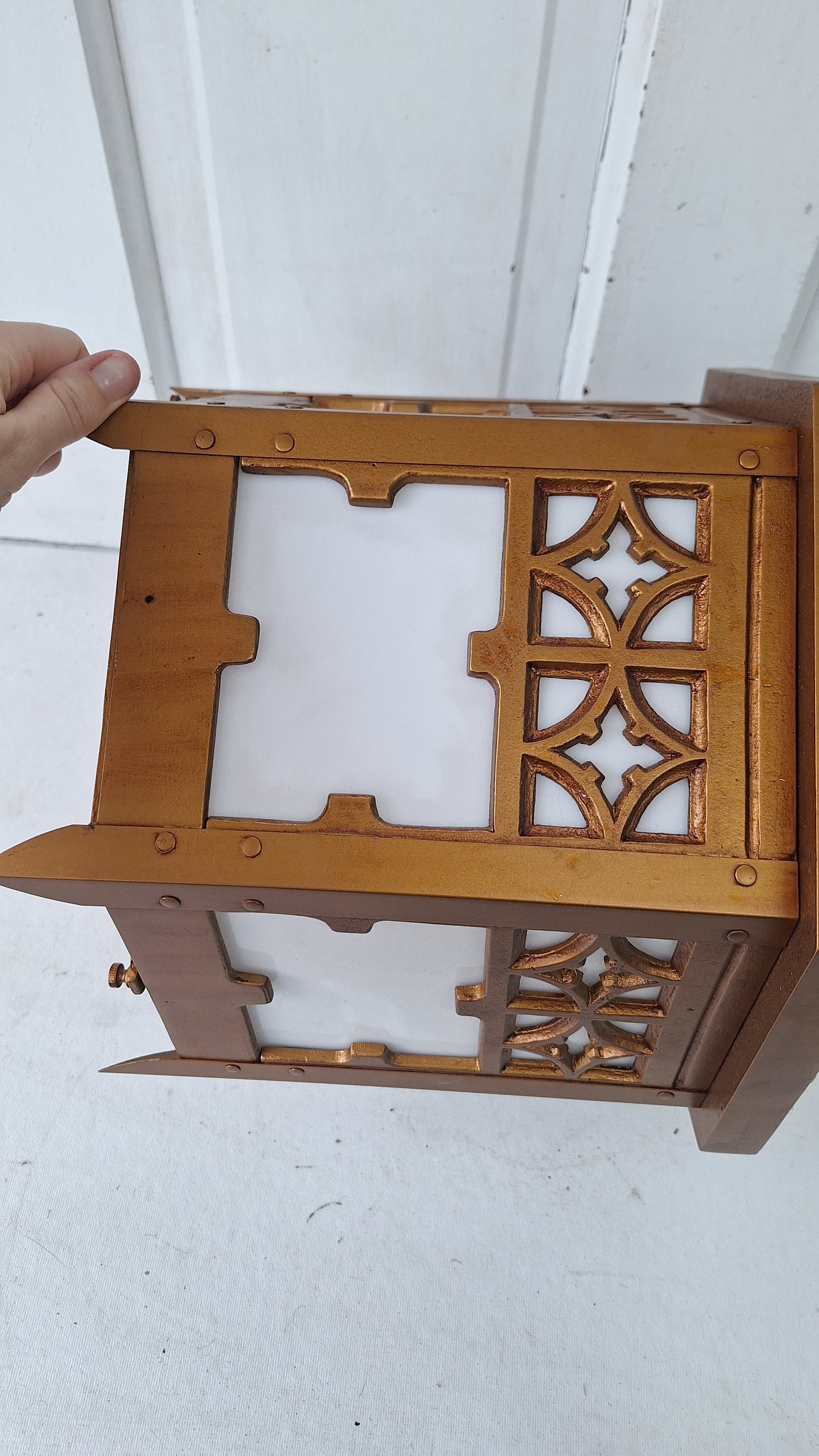 Gold Gothic Style Church Light, Flush Mount Vintage Ceiling Fixture