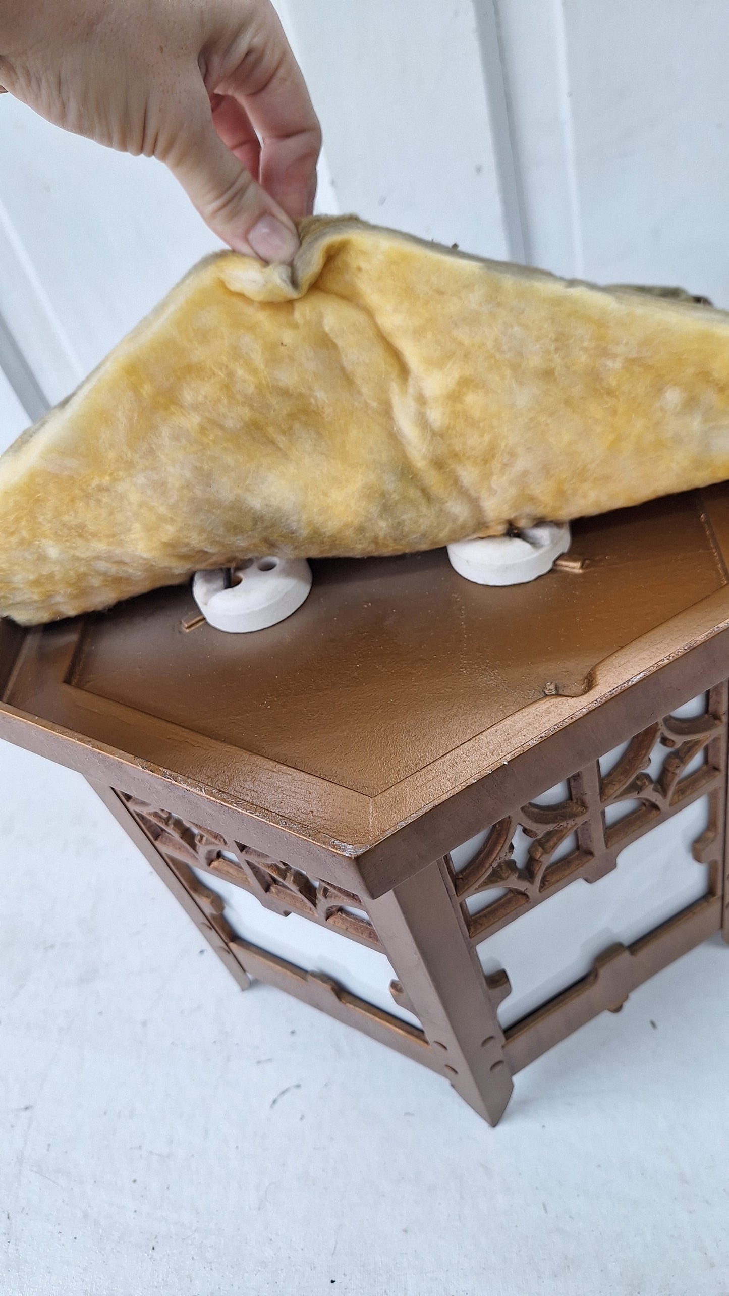 Gold Gothic Style Church Light, Flush Mount Vintage Ceiling Fixture