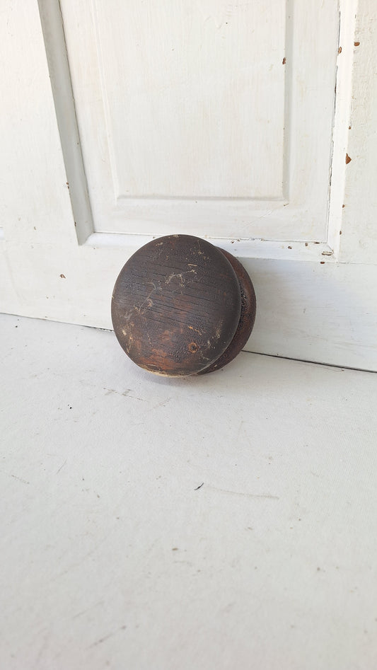 Small Newel Post Top, Newel Post Carved Wood Finial, Antique Staircase Post Top