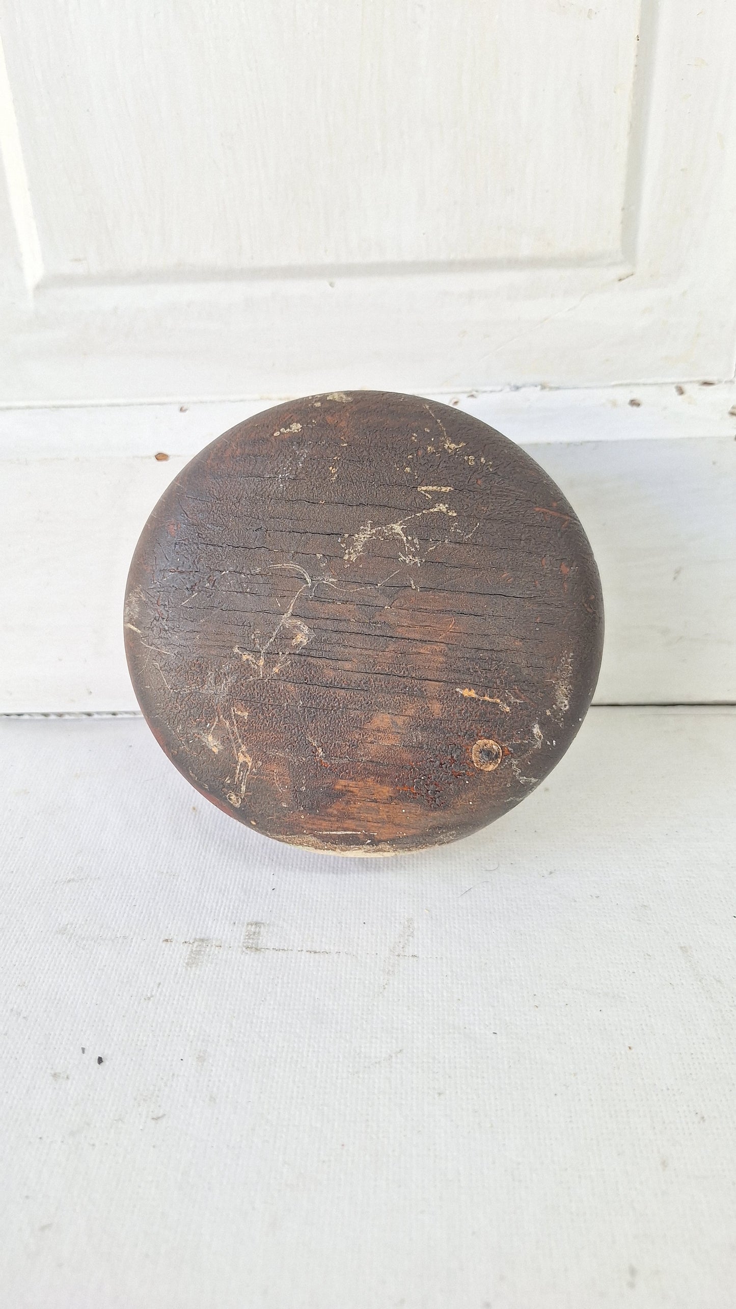 Small Newel Post Top, Newel Post Carved Wood Finial, Antique Staircase Post Top