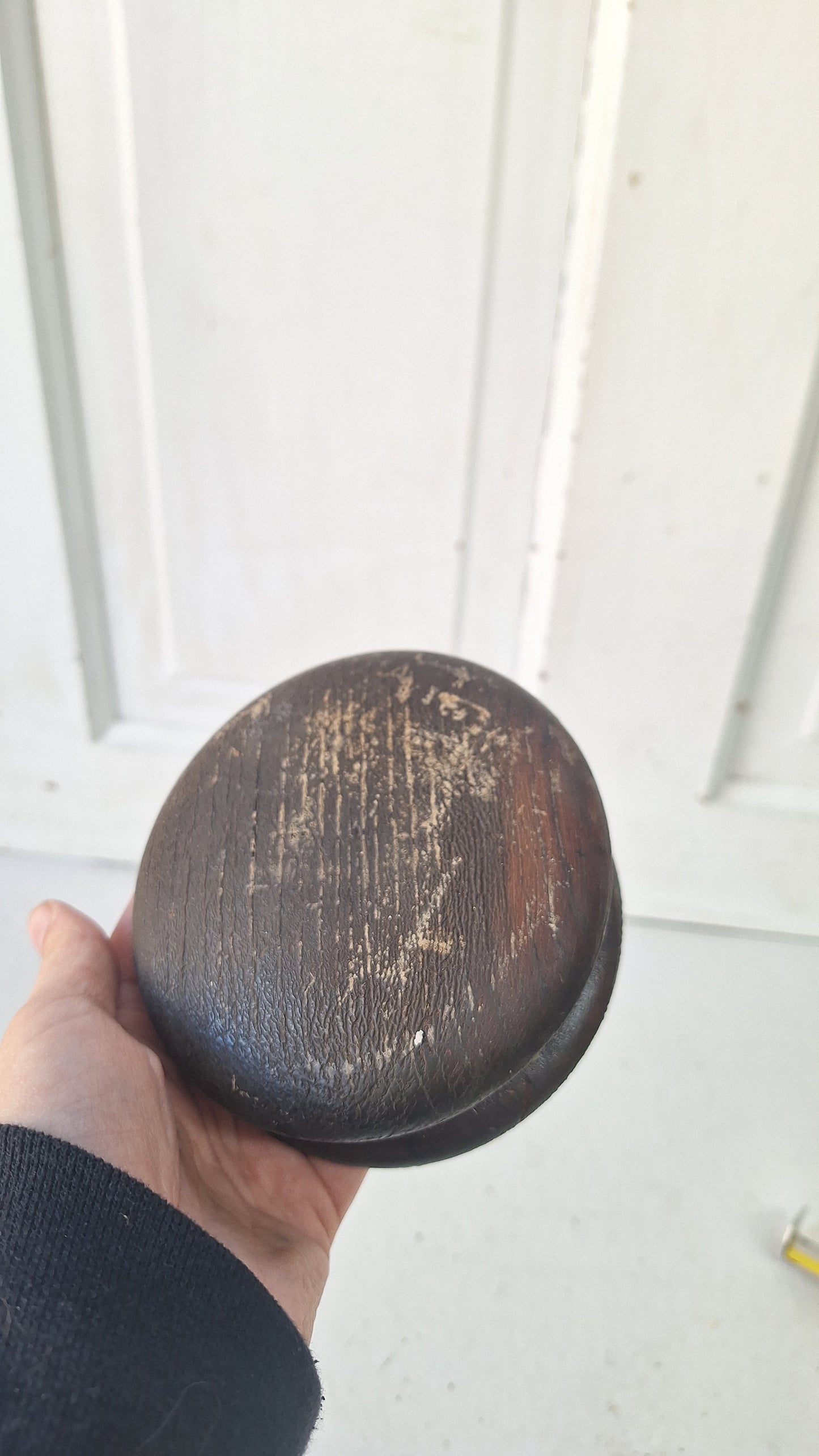 Small Newel Post Top, Newel Post Carved Wood Finial, Antique Staircase Post Top