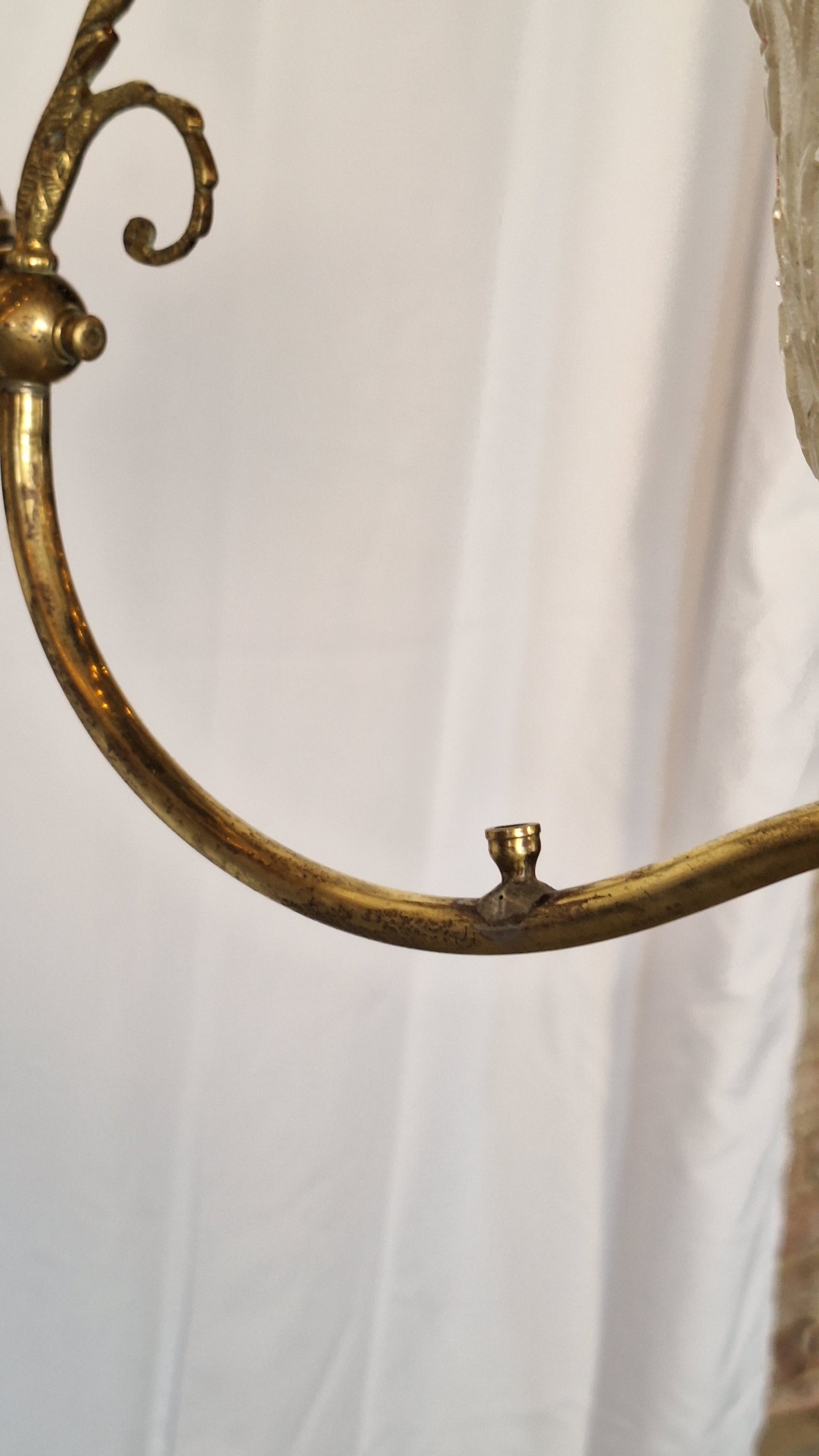 Gas Coverted Antique Chandelier, Victorian Gas Light