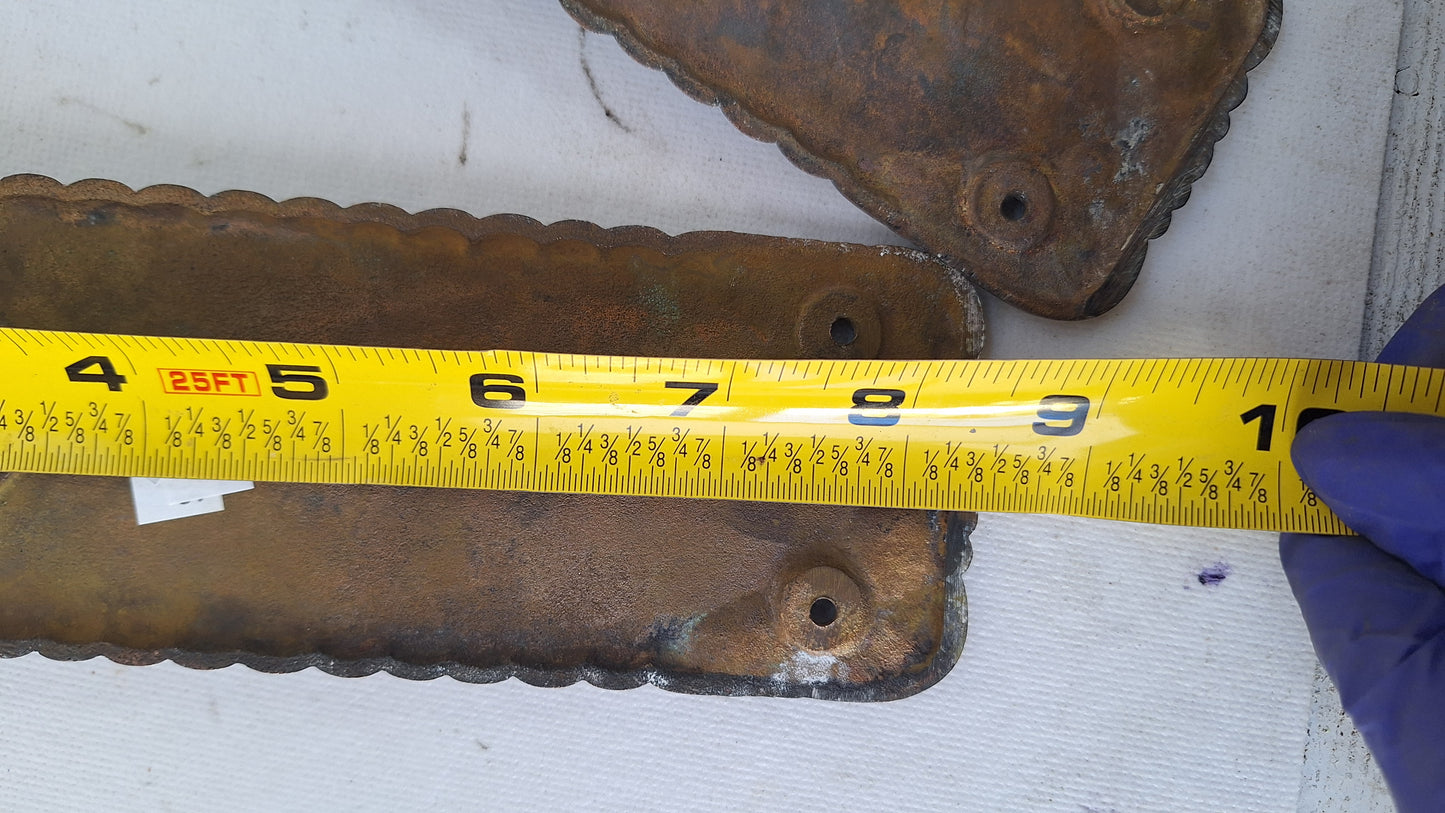 Bronze Spiral Pattern Door Plates, Antique Swirl Design Door Knob Backplates