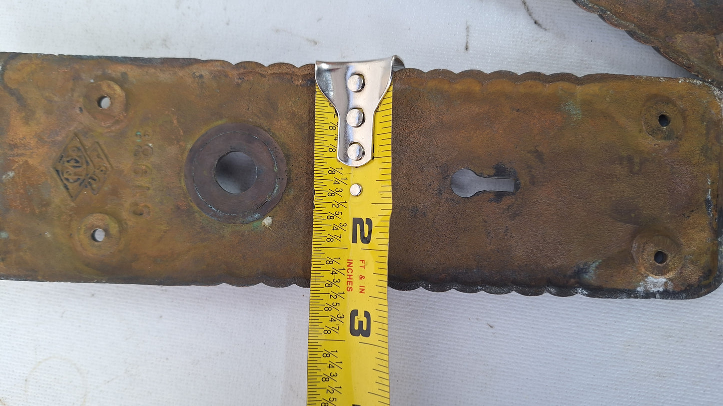 Bronze Spiral Pattern Door Plates, Antique Swirl Design Door Knob Backplates