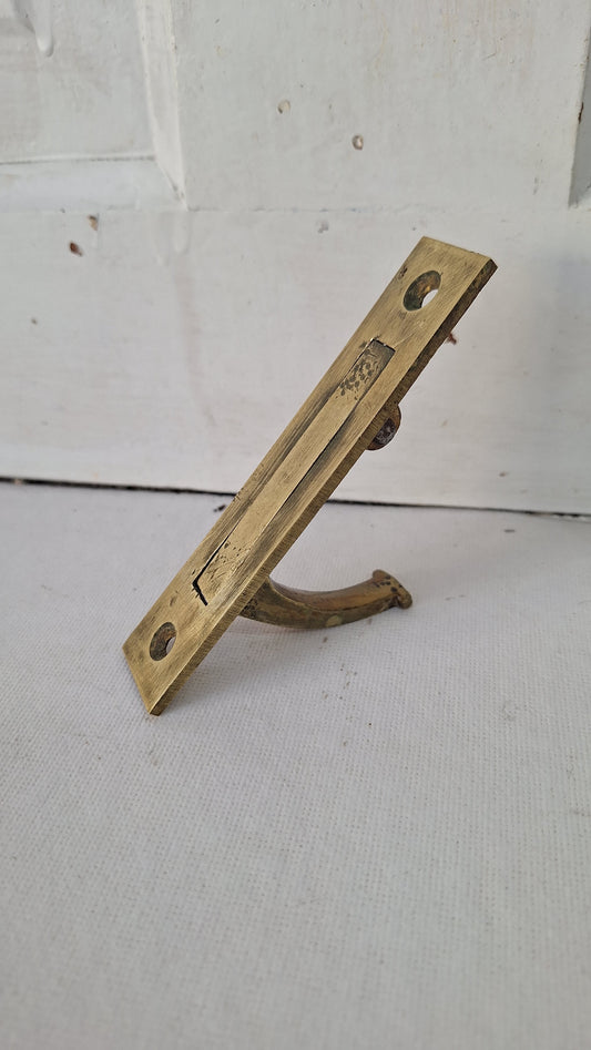 Antique Bronze Pocket Door Pop-Out Handle or Pull, Swing Out Sliding Door Pull Handle