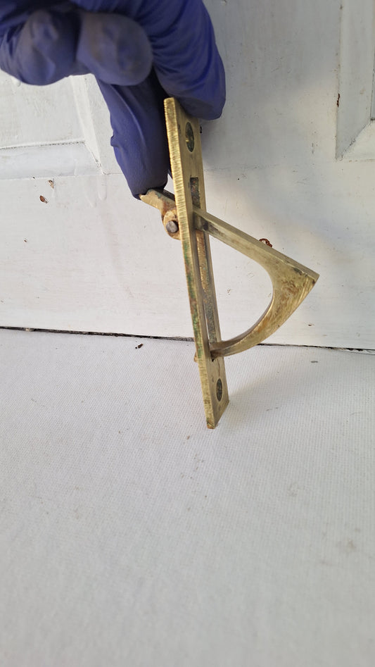 Antique Bronze Pocket Door Pop-Out Handle or Pull, Swing Out Sliding Door Pull Handle