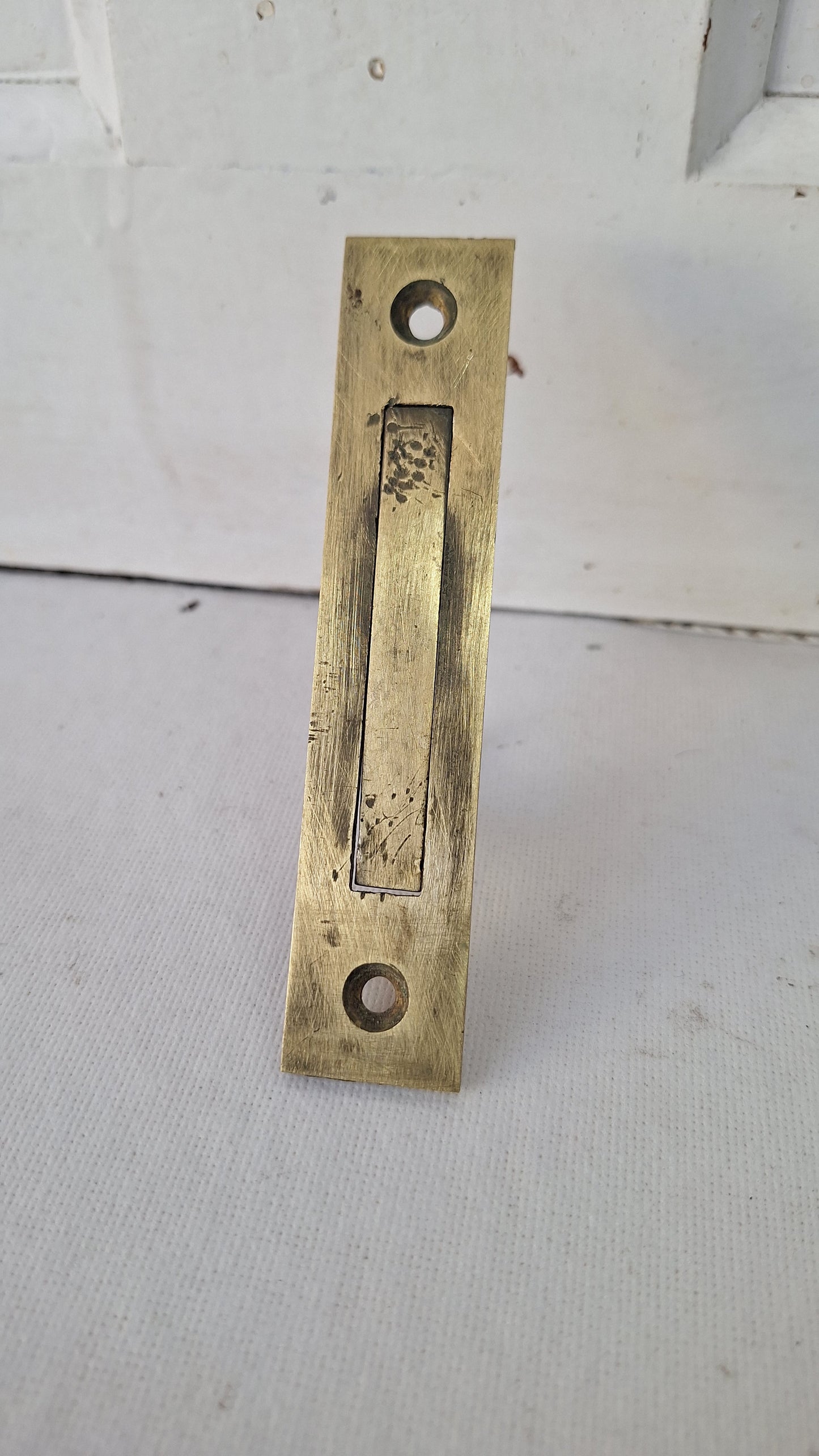 Antique Bronze Pocket Door Pop-Out Handle or Pull, Swing Out Sliding Door Pull Handle