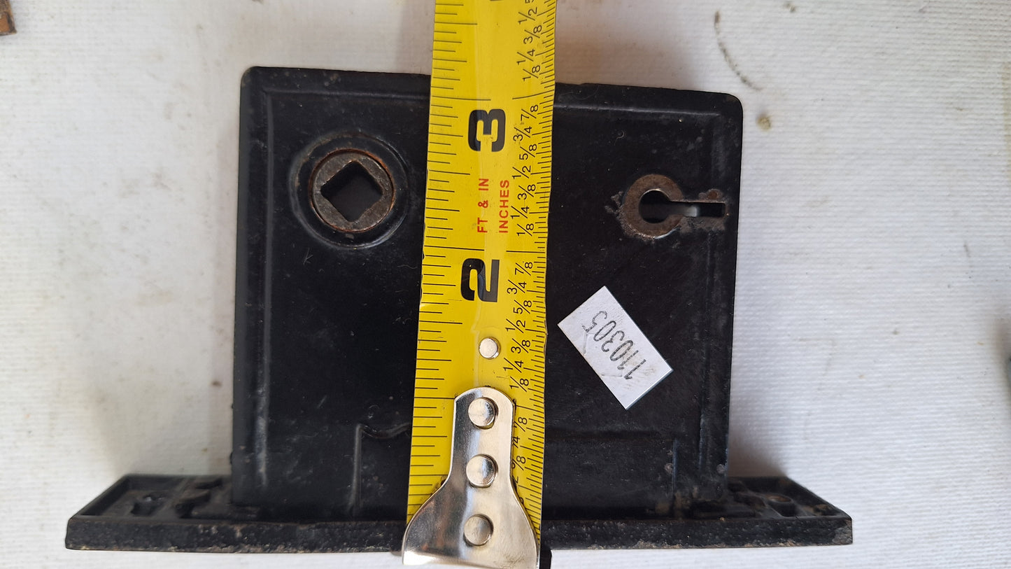 Antique Fancy Bronze Mortise Lock with Skeleton Key: Working Door Lock