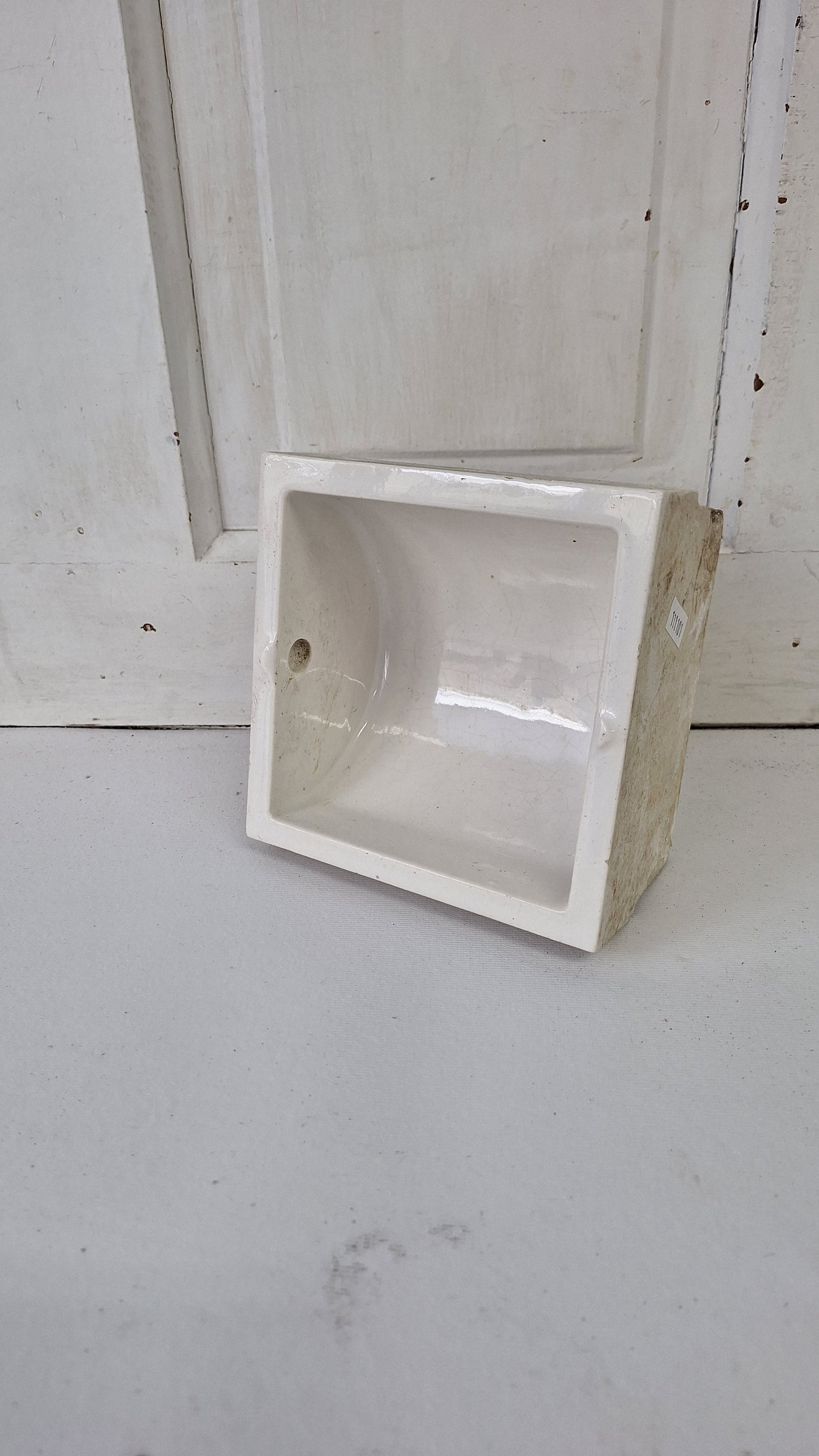 Antique Fairfacts Porcelain Toilet Paper Holder, Vintage White Toilet Paper Dispenser