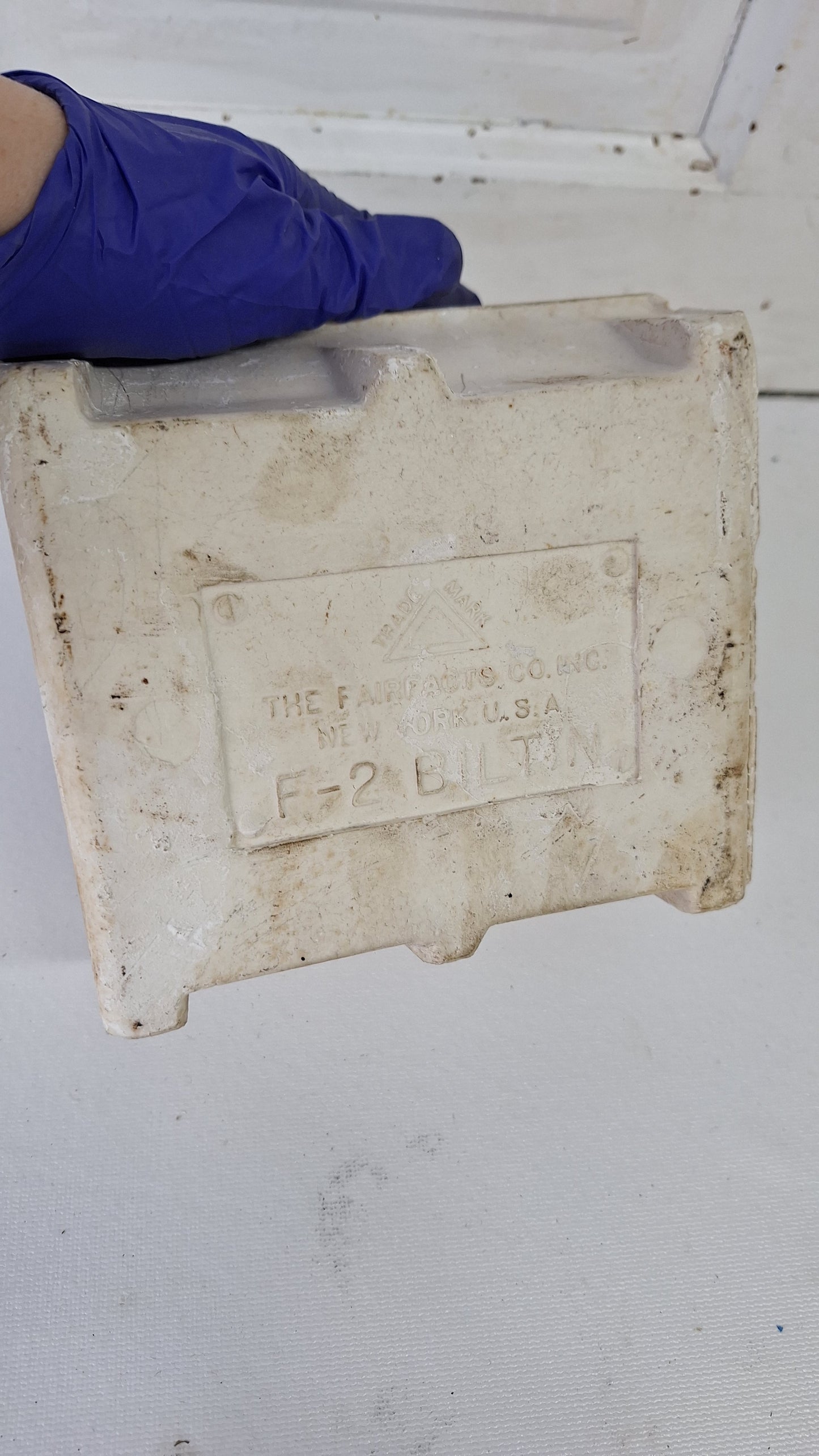 Antique Fairfacts Porcelain Toilet Paper Holder, Vintage White Toilet Paper Dispenser