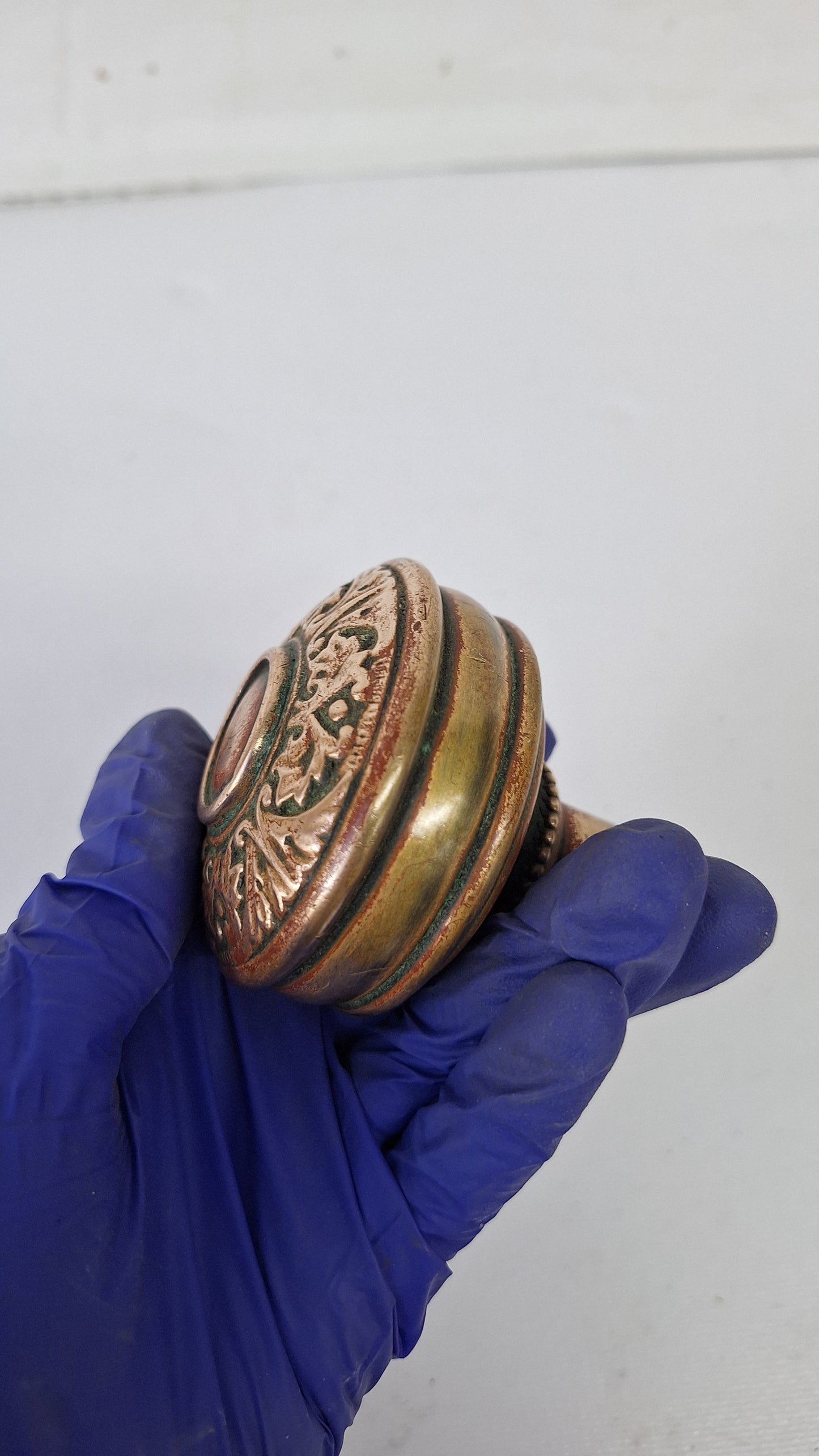 Entry and Passage Size 'Jacobean' Pattern Door Knobs by Corbin, Large and Standard Doorknobs