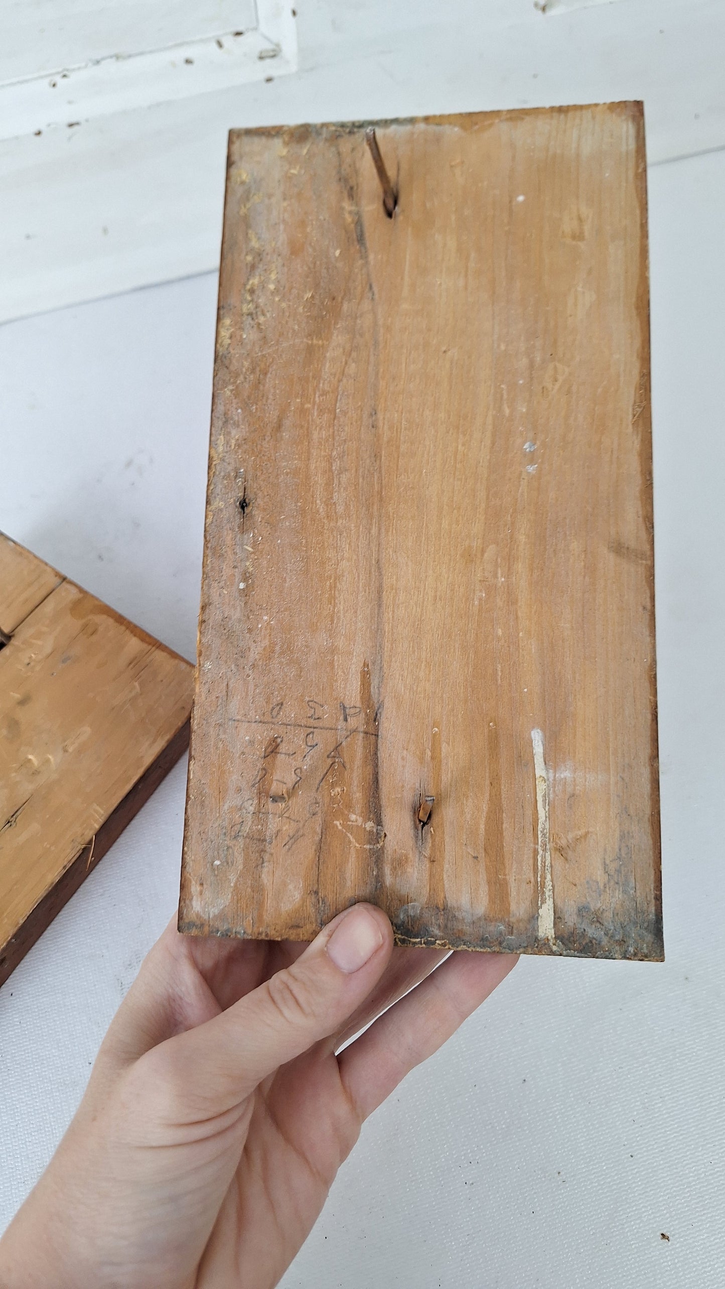 Pair of Carved Flower Plinth Blocks, Salvaged Wood Base Trim Moldings