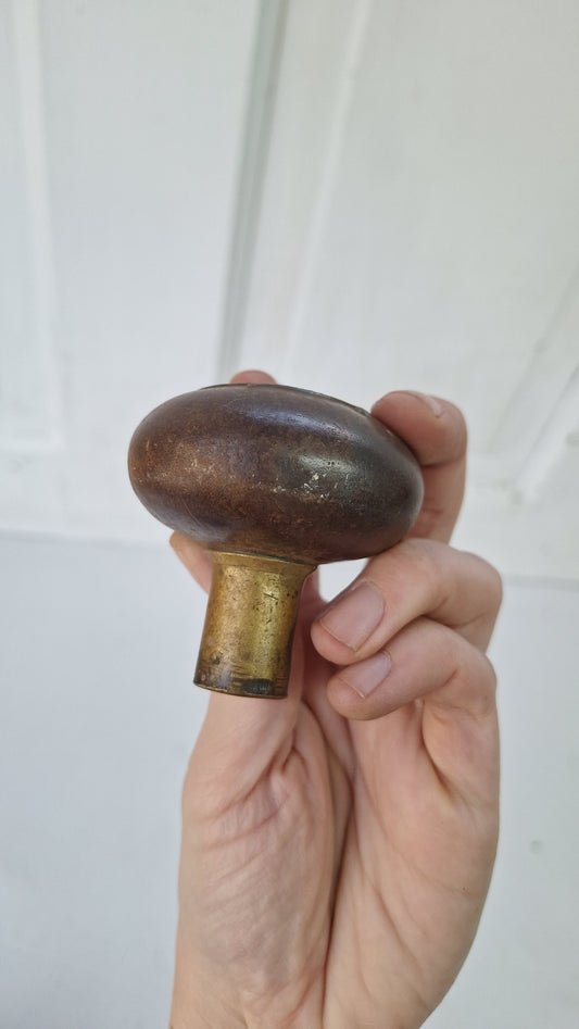 Cast Iron Doorknob in Lyons Design, Antique Iron Door Knob Handle