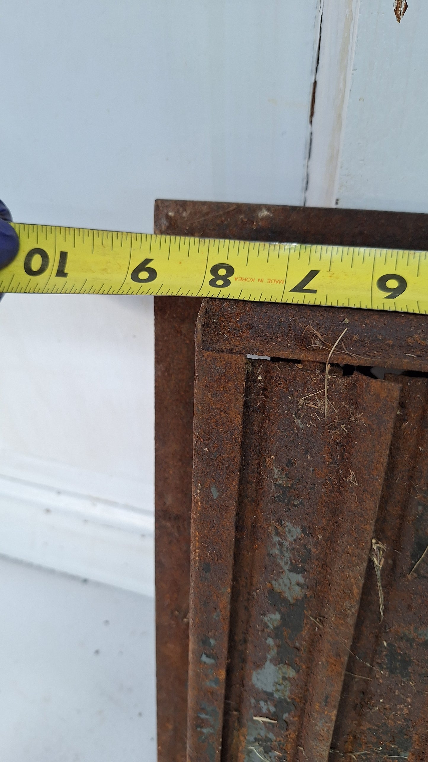 Ornate Iron Floor Vent Cover 10 x 14: Antique Lattice Grate