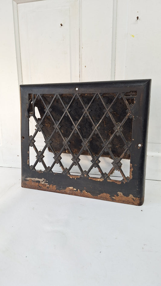 15 x 13" Vintage Wall Vent, Baseboard Angled Vent Cover