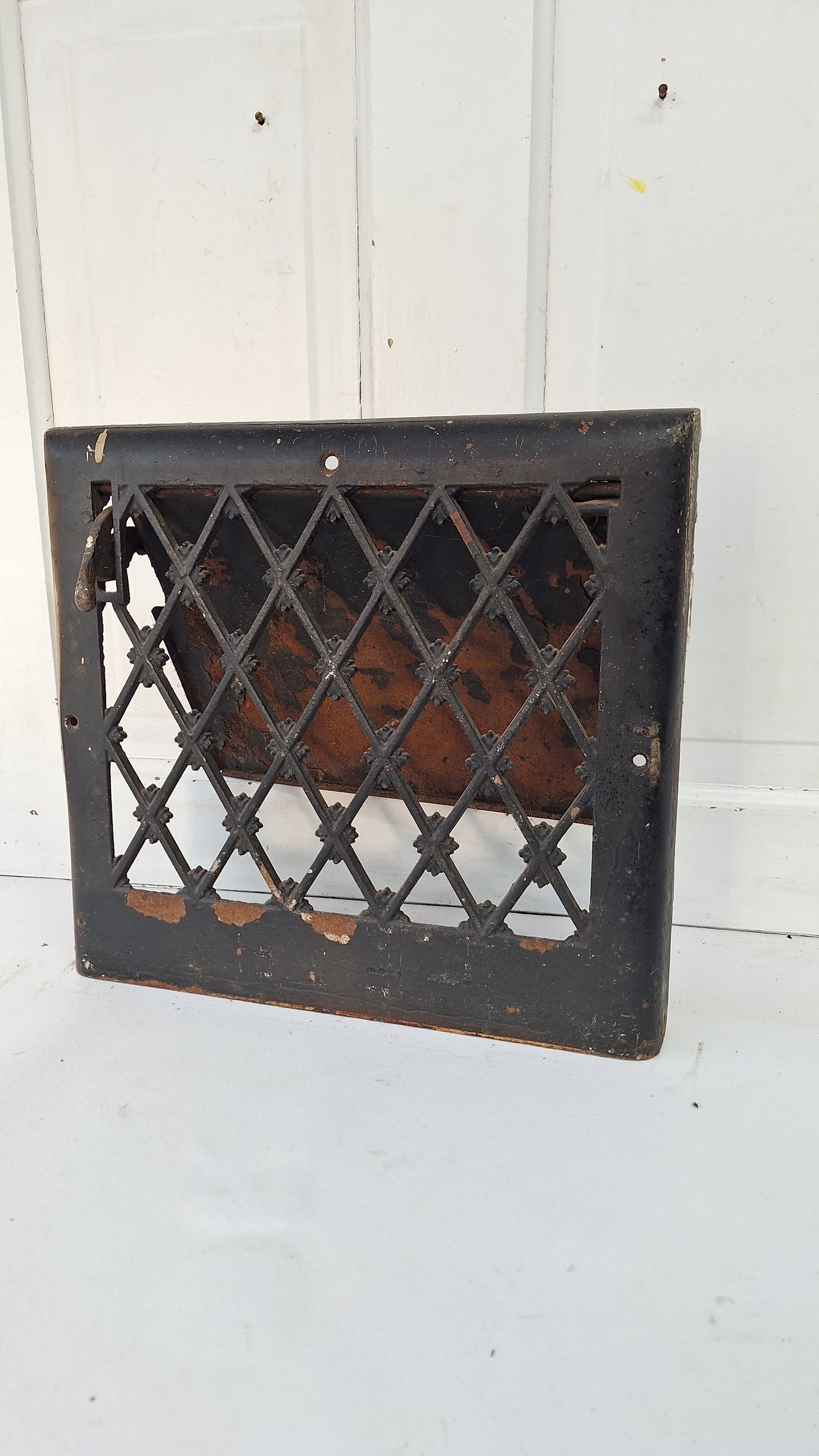 14 x 13" Vintage Wall Vent, Baseboard Angled Vent Cover