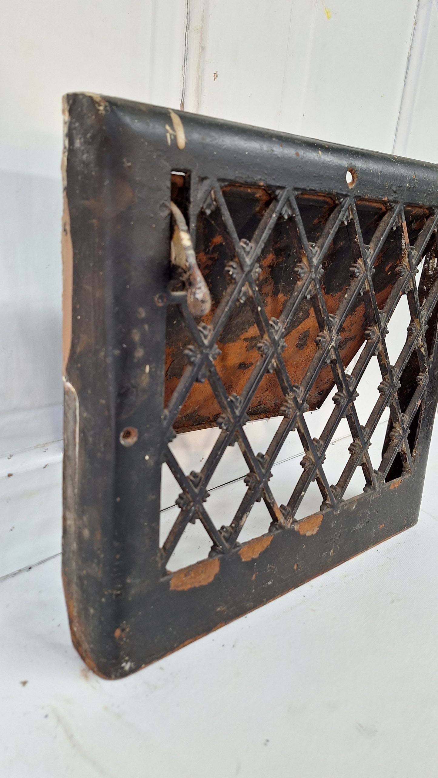 14 x 13" Vintage Wall Vent, Baseboard Angled Vent Cover