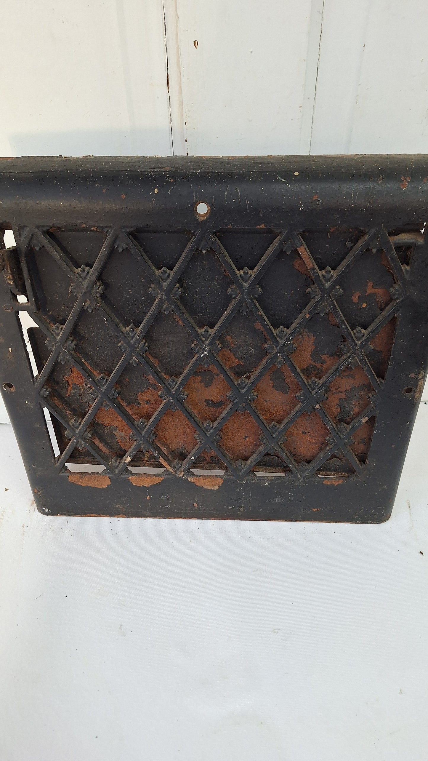 14 x 13" Vintage Wall Vent, Baseboard Angled Vent Cover