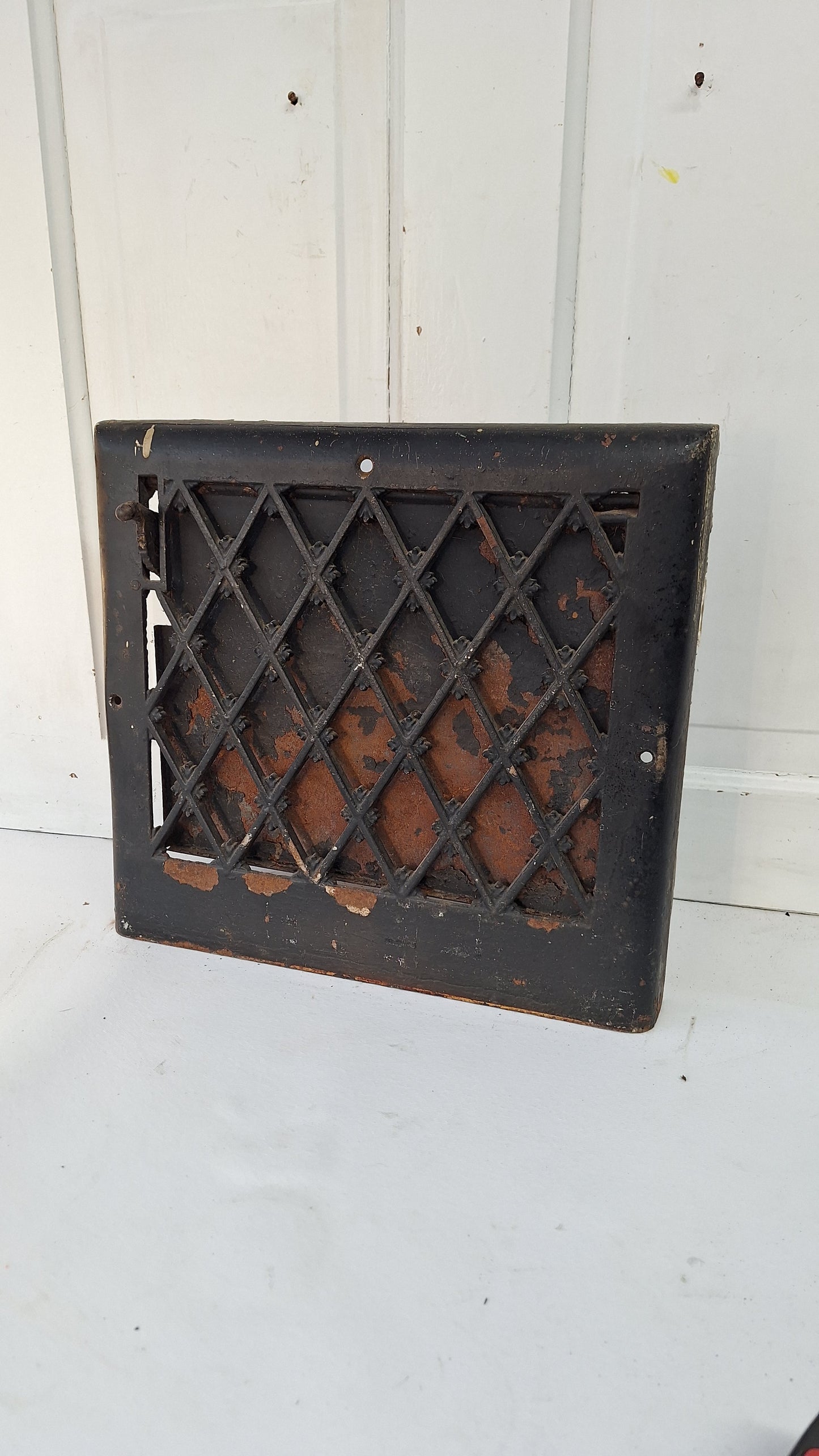 14 x 13" Vintage Wall Vent, Baseboard Angled Vent Cover