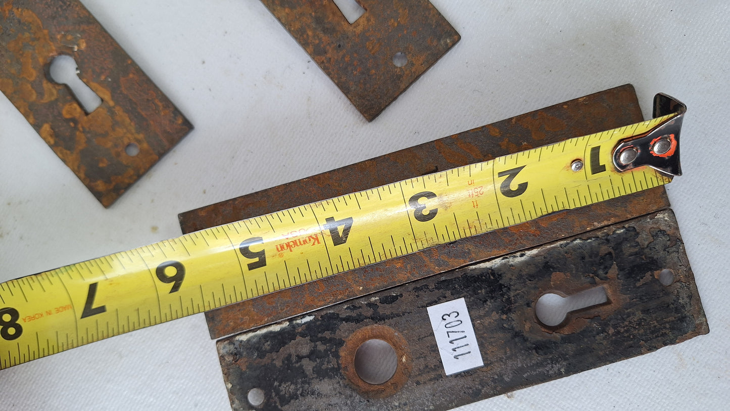 Branford Iron Backplates "Oriental" Pattern, Eastlake Antique Doorknob Escuthcheons