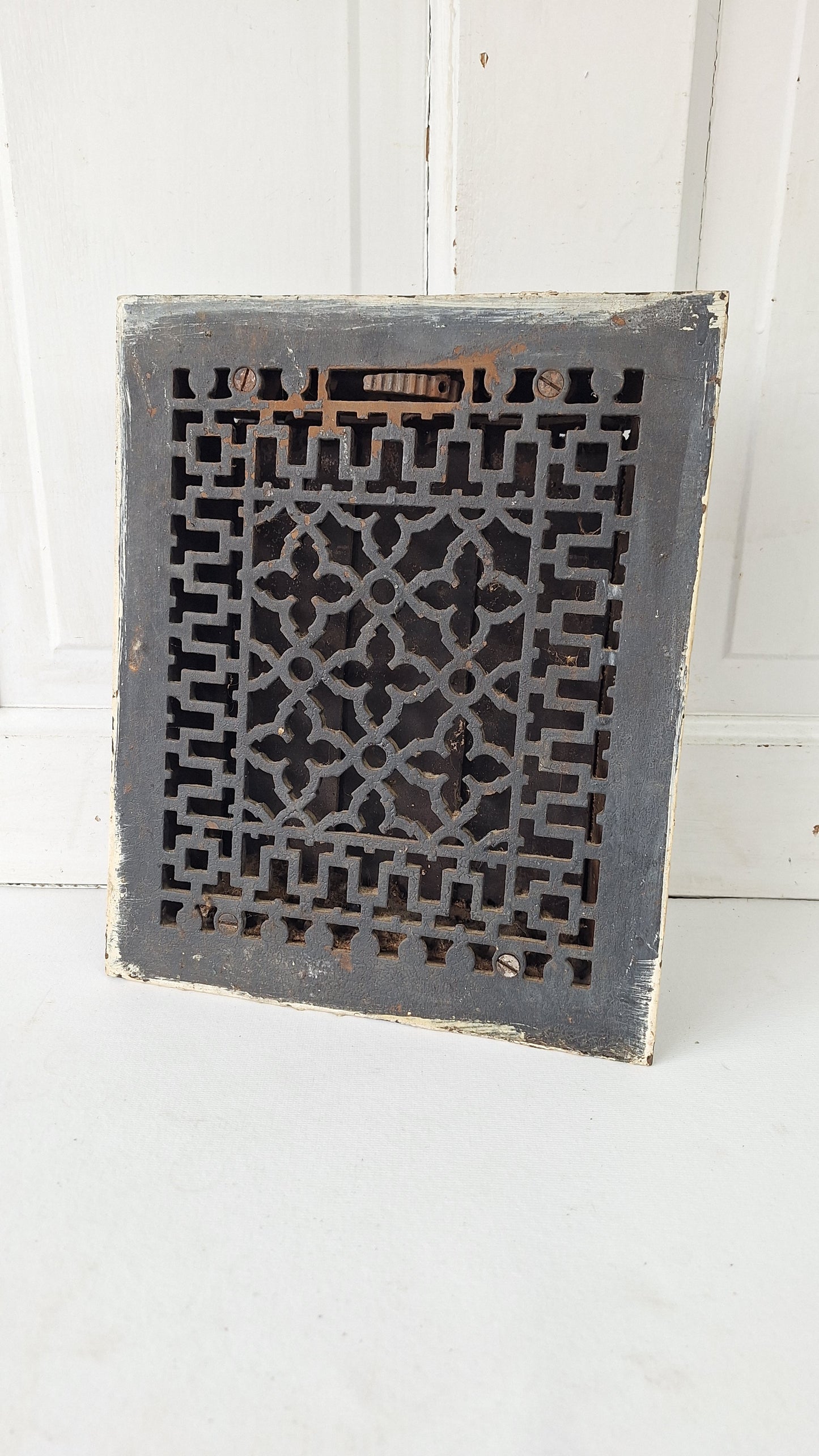 10 x 12 Decorative Cast Iron Vent Grate Cover, Working Vent Cover with Dampers
