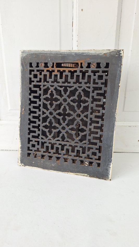 10 x 12 Decorative Cast Iron Vent Grate Cover, Working Vent Cover with Dampers