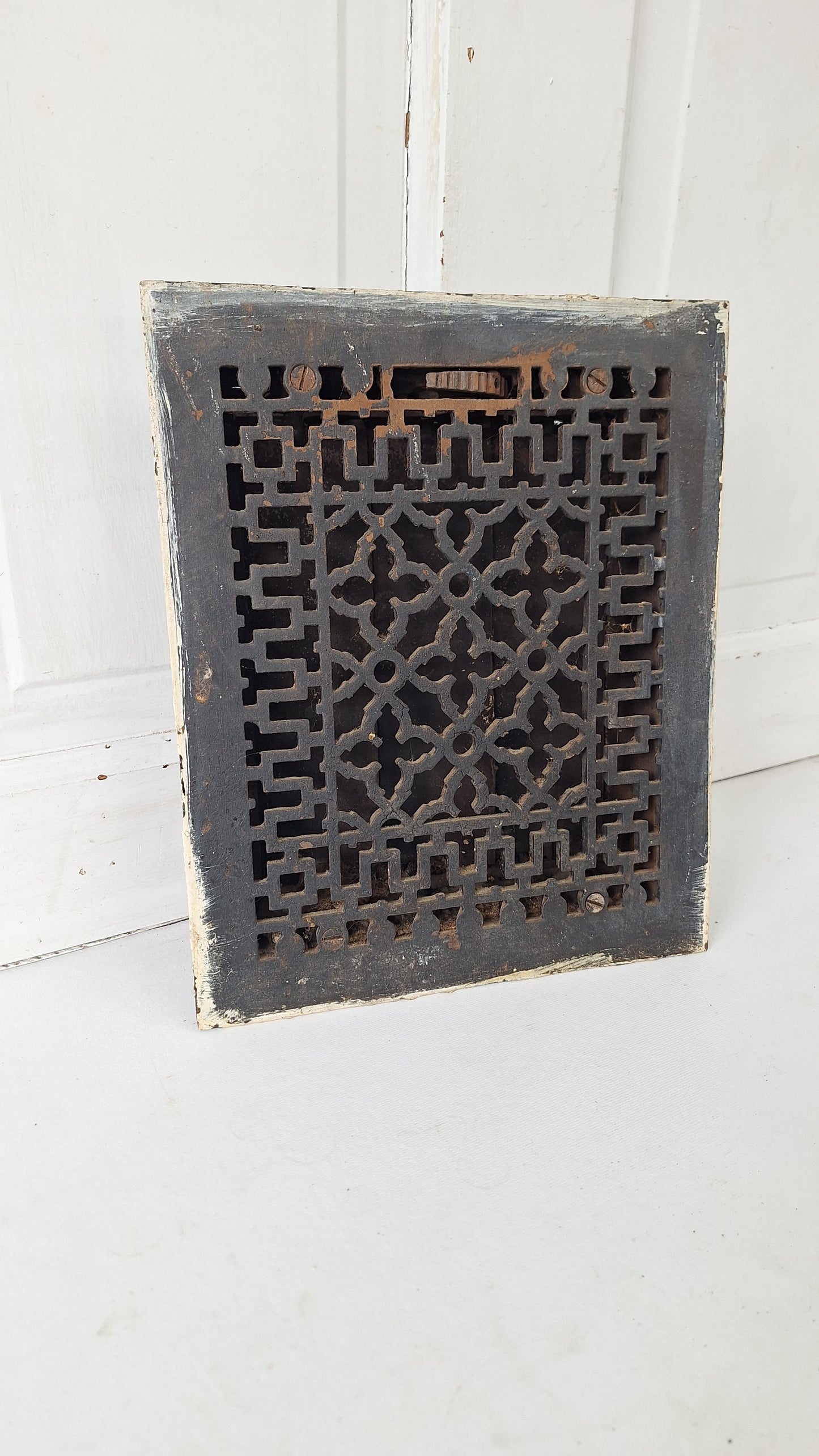 10 x 12 Decorative Cast Iron Vent Grate Cover, Working Vent Cover with Dampers