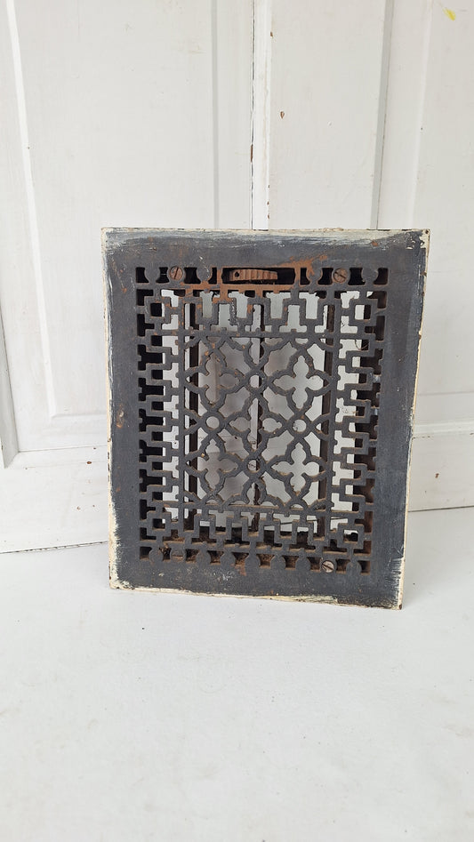 10 x 12 Decorative Cast Iron Vent Grate Cover, Working Vent Cover with Dampers